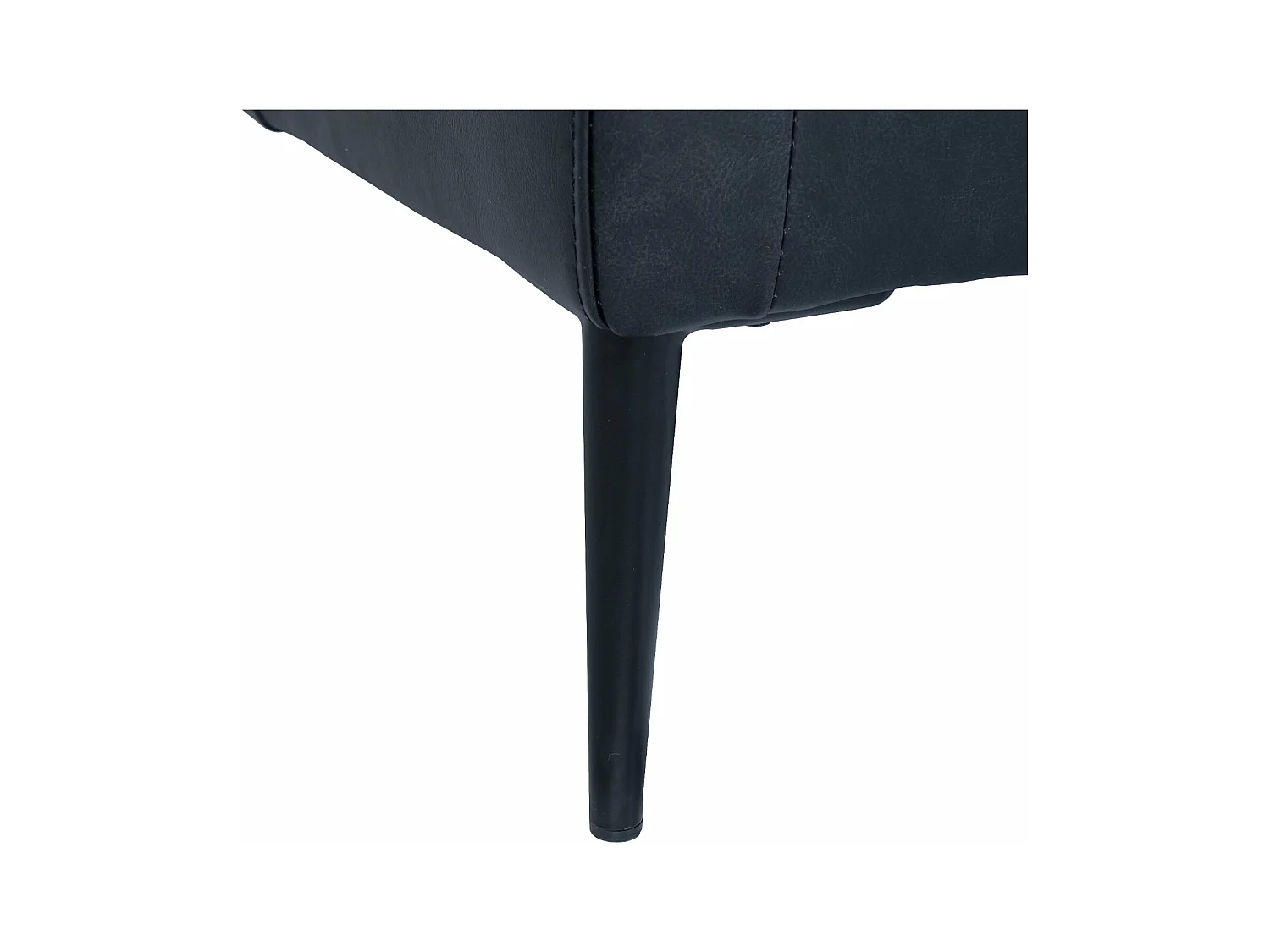 Driezitsbank Valencia van leer - zwart