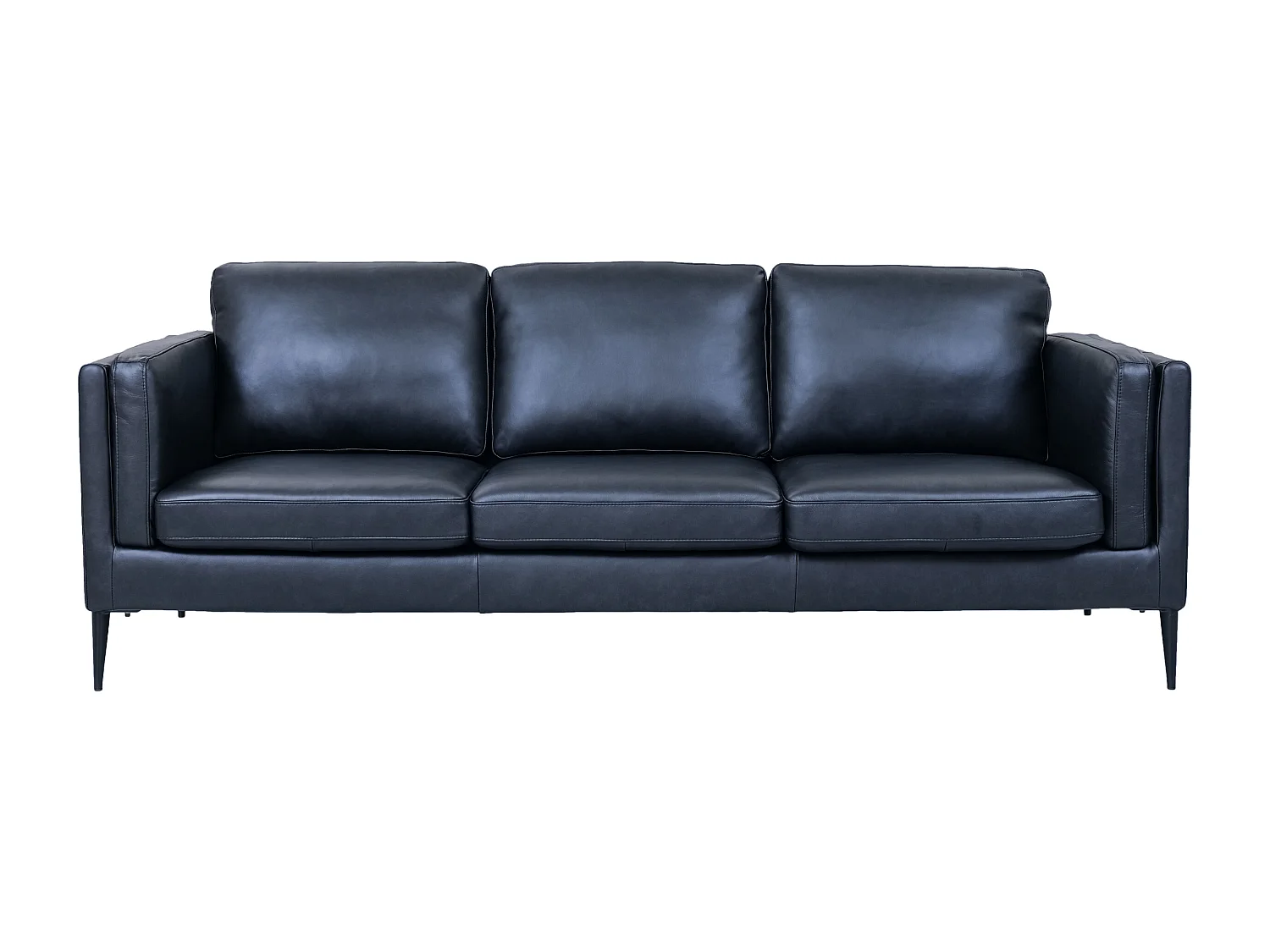 Canapé Valencia - 3 places - Cuir - Noir