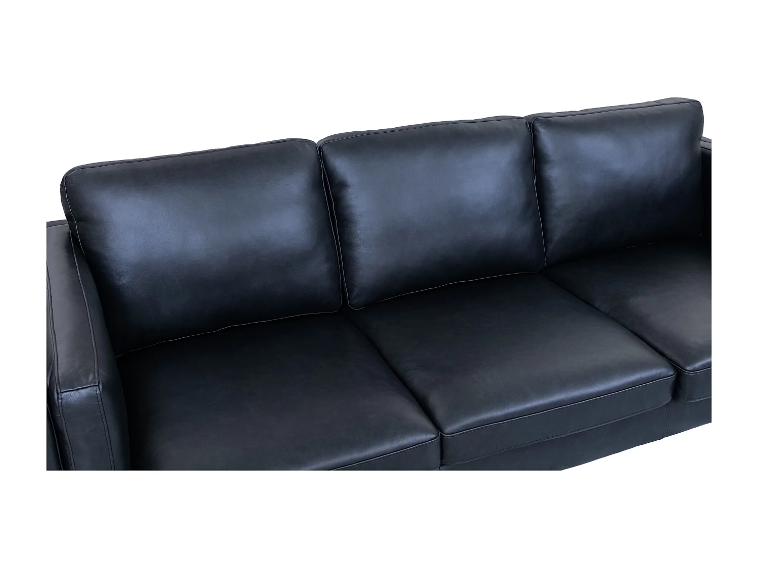 Canapé Valencia - 3 places - Cuir - Noir