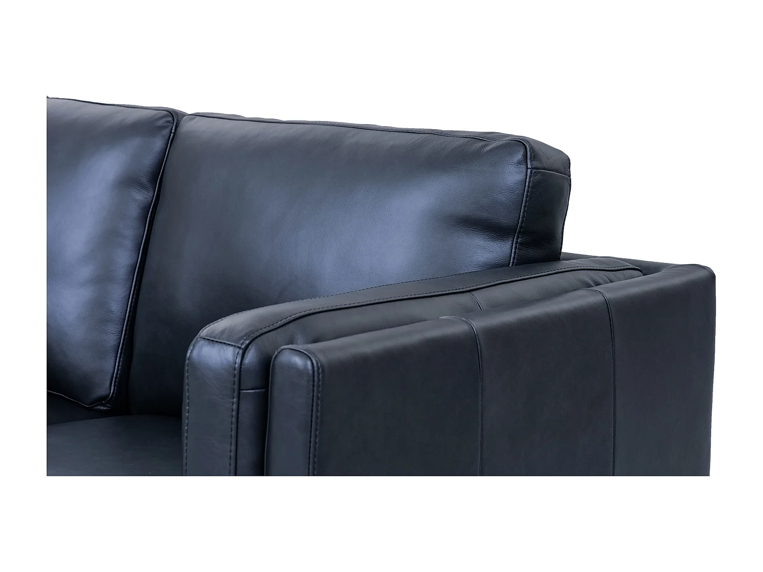 Canapé Valencia - 3 places - Cuir - Noir