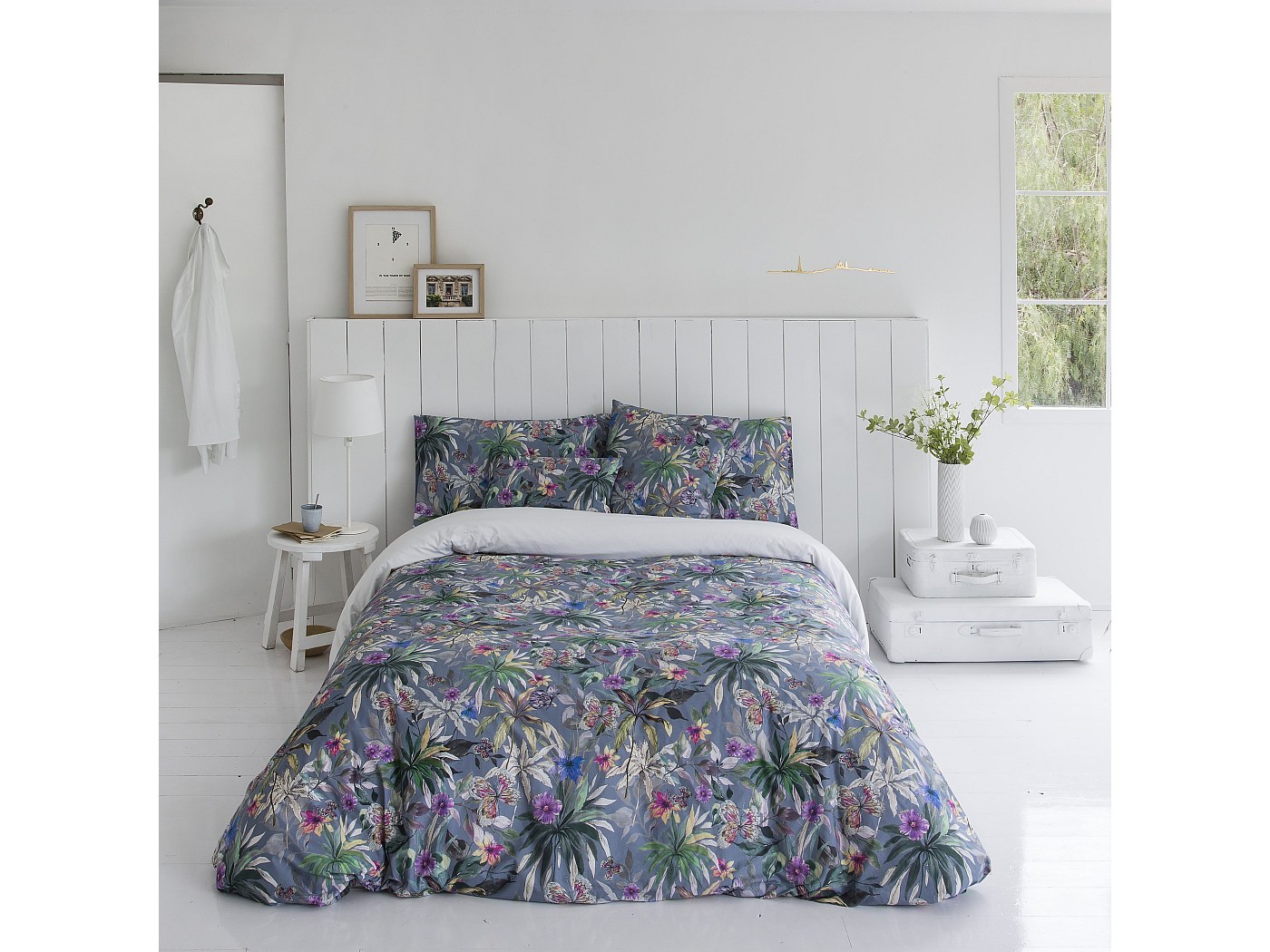 Copripiumino Éthéré Tulipa Per Letto 135 Cm – 220x220 Cm, Cotone 200 Fili, Chiusura A Bottoni - 6