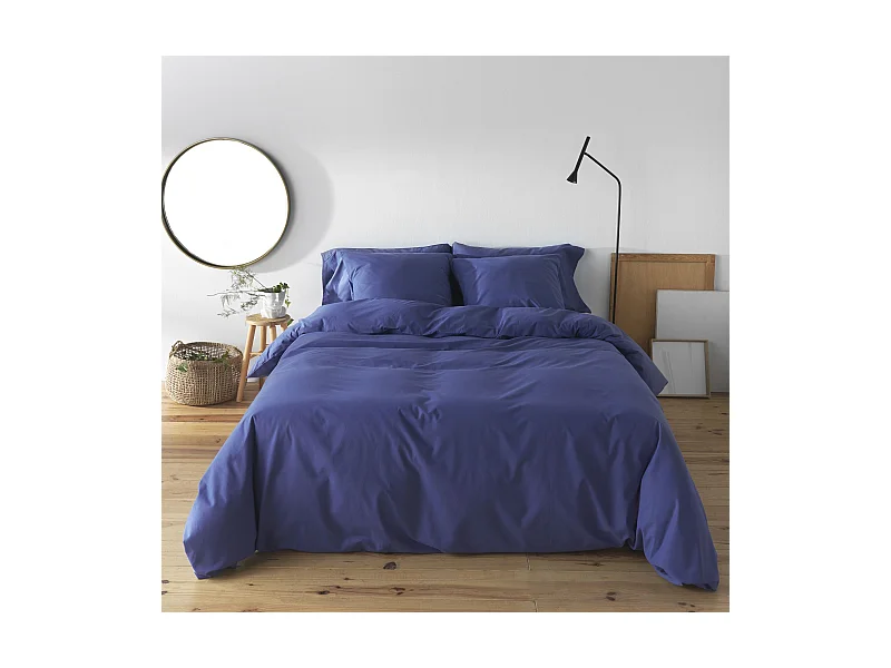 Duvet cover Liso Blue bed 120 cm - 200x200 cm, 200 thread count cotton