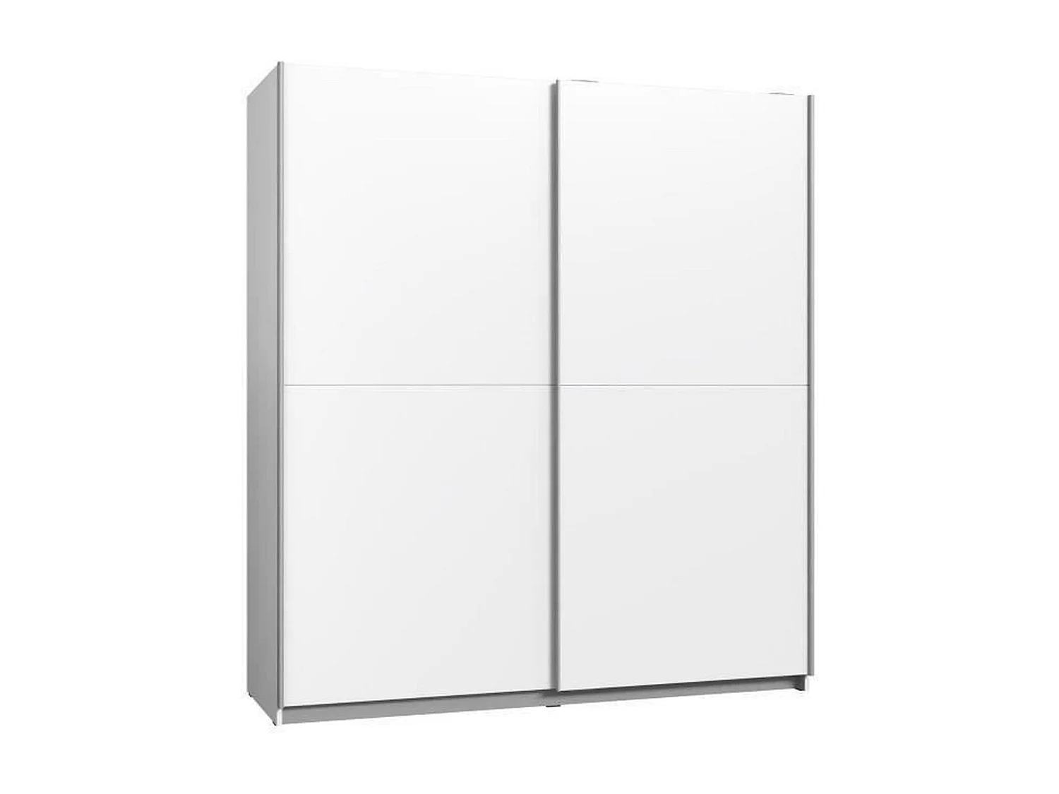 Kledingkast met 2 schuifdeuren - Spaanplaat - Wit - 170,3 x 61,2 x 190,5 cm - ULOS