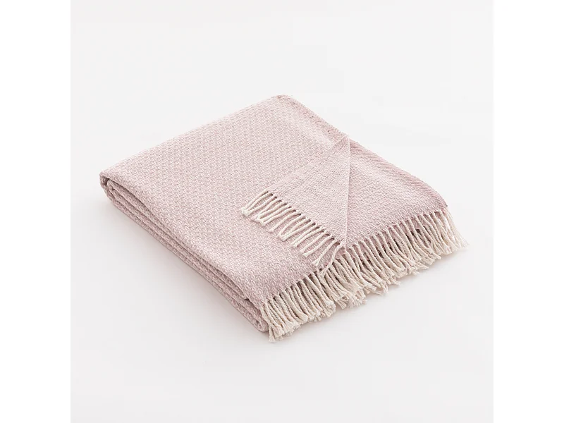 Manta Plaid Loc Nude - 130x170 cm, tacto felpa  suave y transpirable, manta para sofá