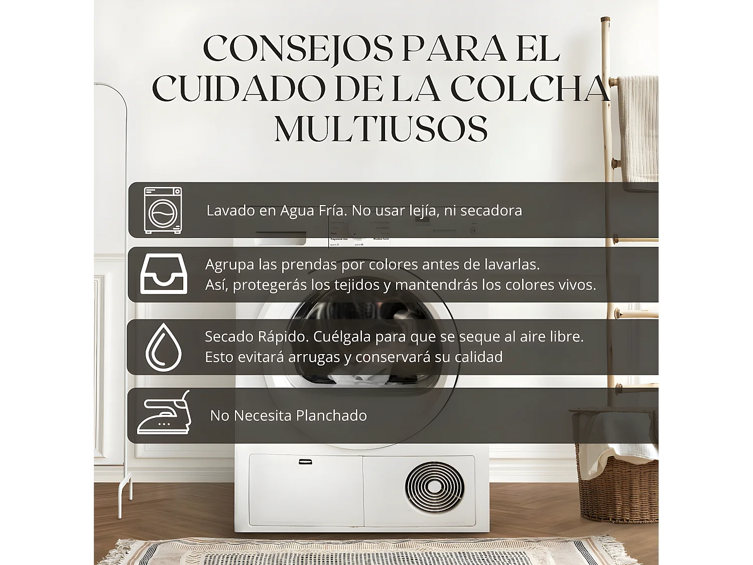 Colcha multiusos algodón Summy Beige 230x290 cm, plaid cama, cubrecama, jarapa sofá, foulard sofá, cubresofá