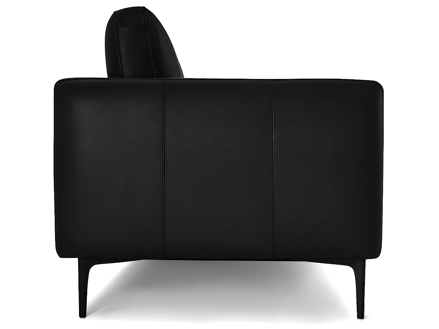 Ledersofa Orlando - 3-Sitzer - Leder - Schwarz