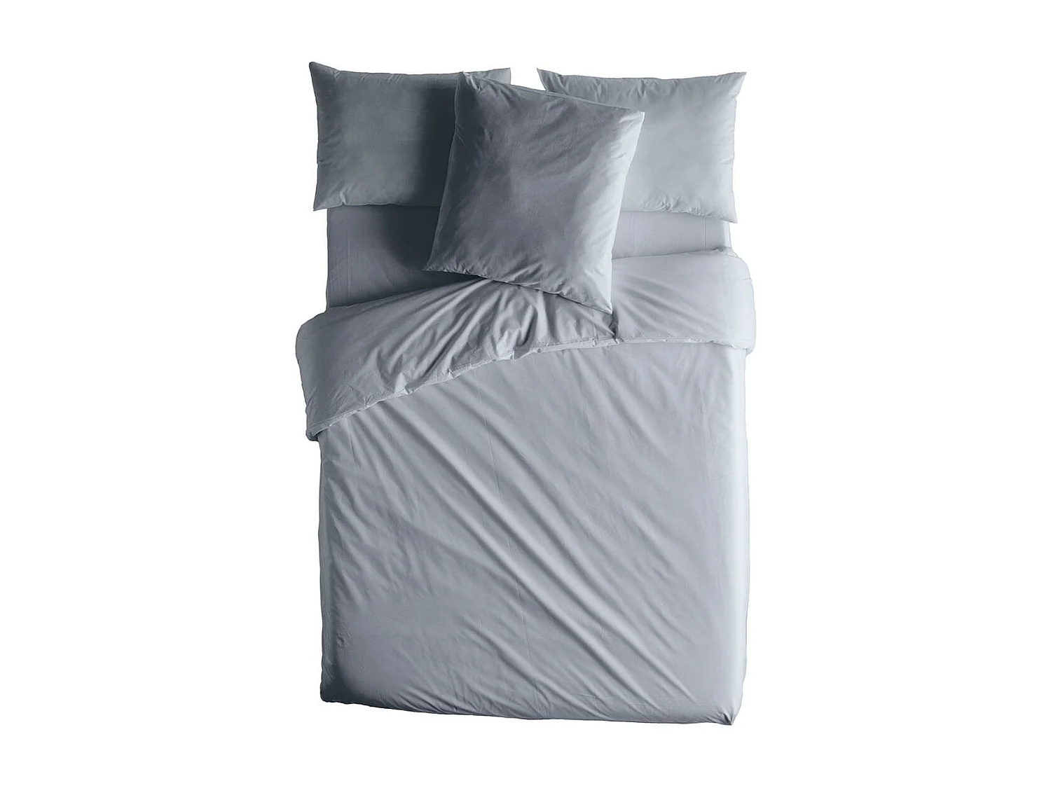 Sábana bajera ajustable lisa 100% algodón gris 160x200 cm