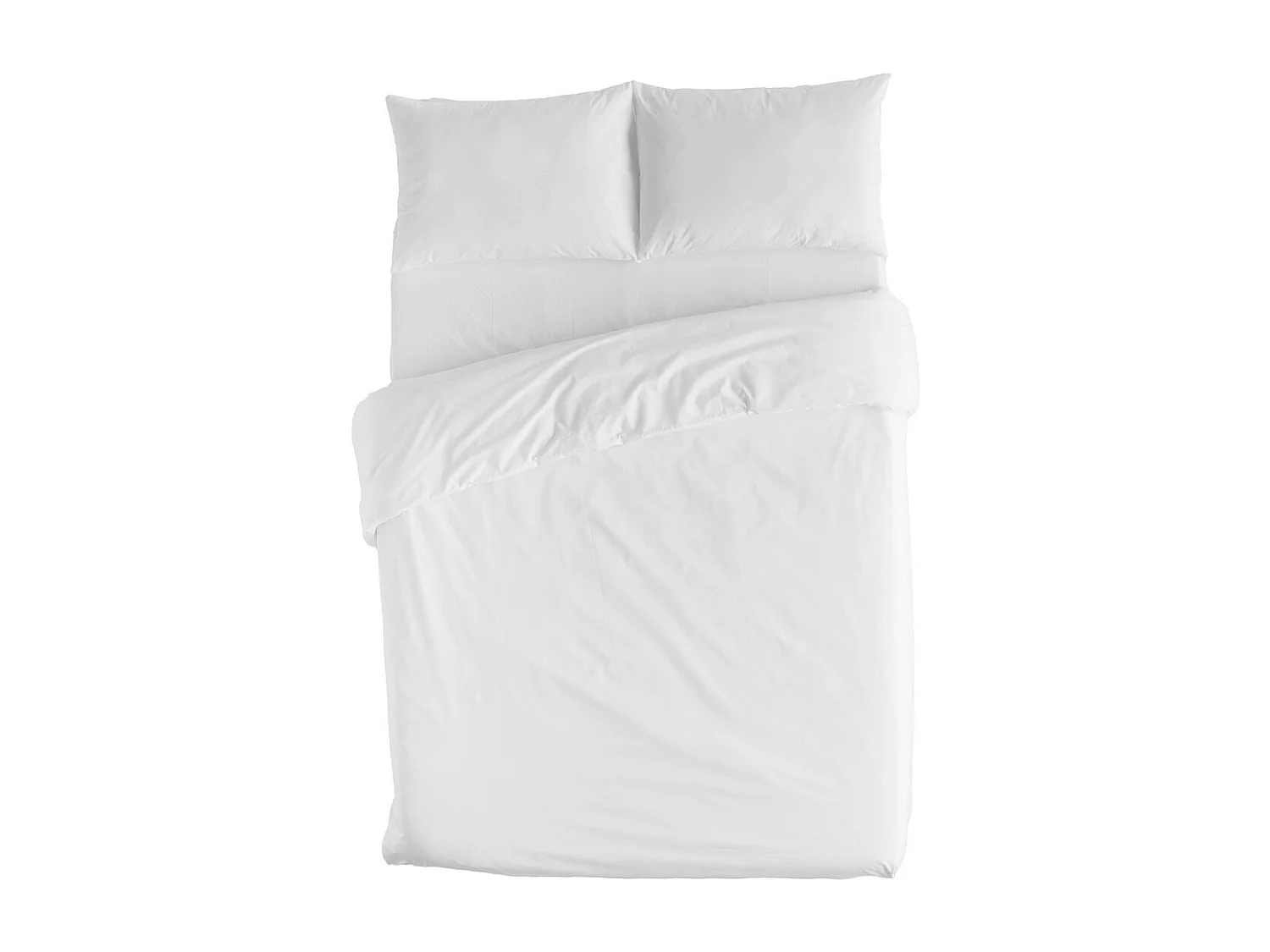 Housse de couette Liso Blanc  lit 120 cm - 200x200 cm, coton 200 fils