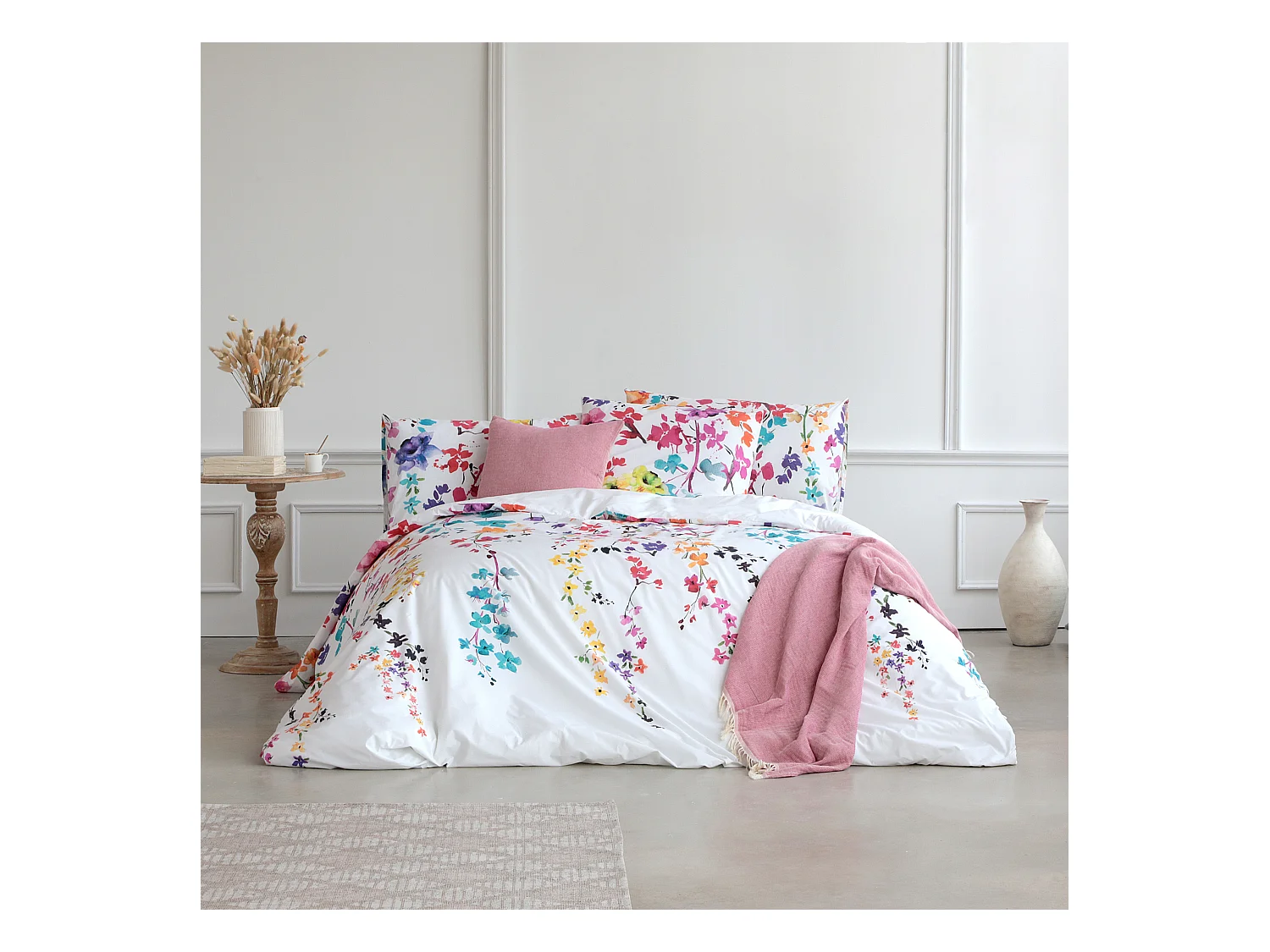 Housse de couette Haku lit 120 cm - 200x200 cm, coton 200 fils