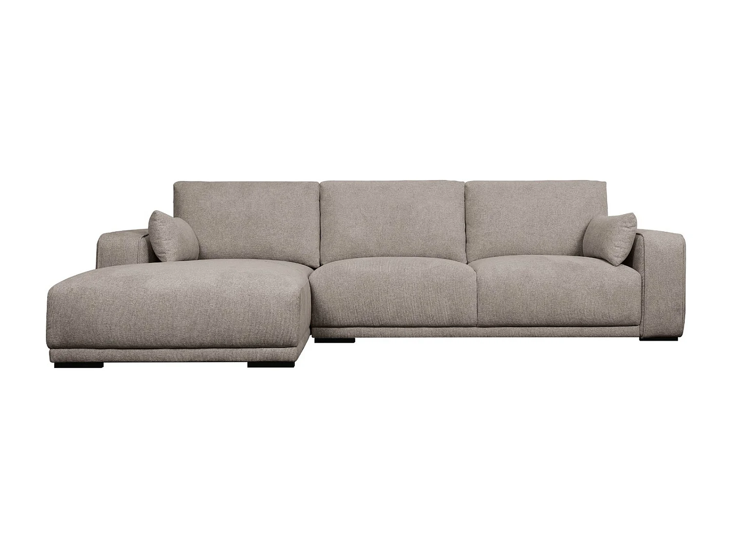 Ecksofa Links California - 3-Sitzer - Stoff - Sand