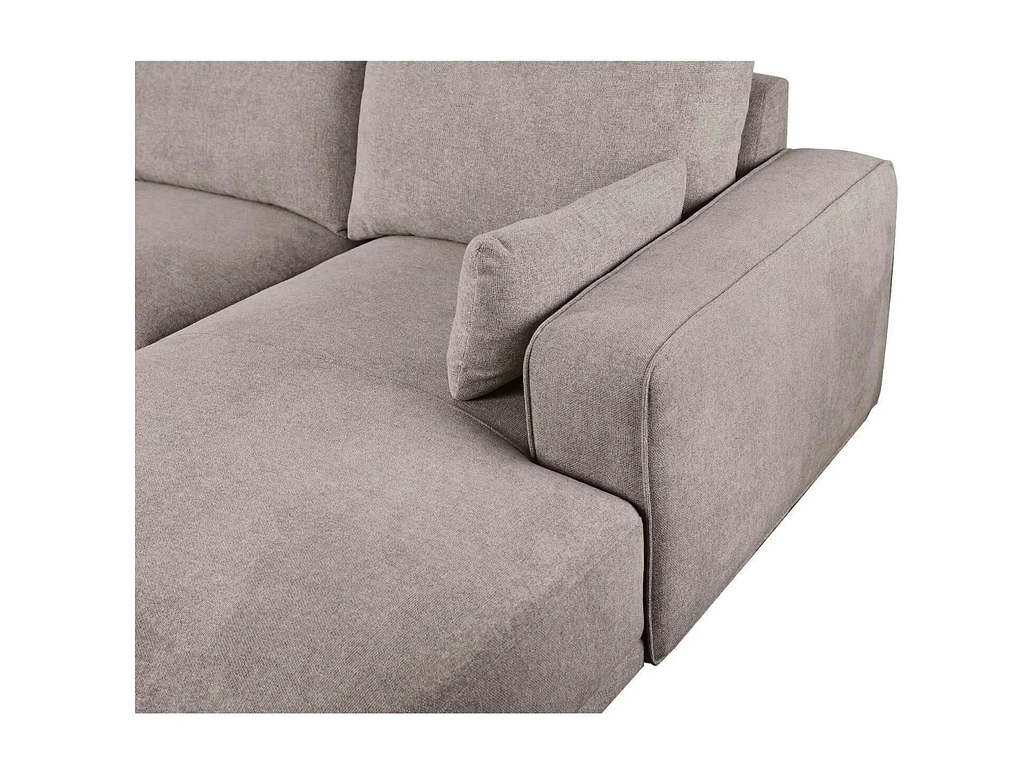 Ecksofa Links California - 3-Sitzer - Stoff - Sand