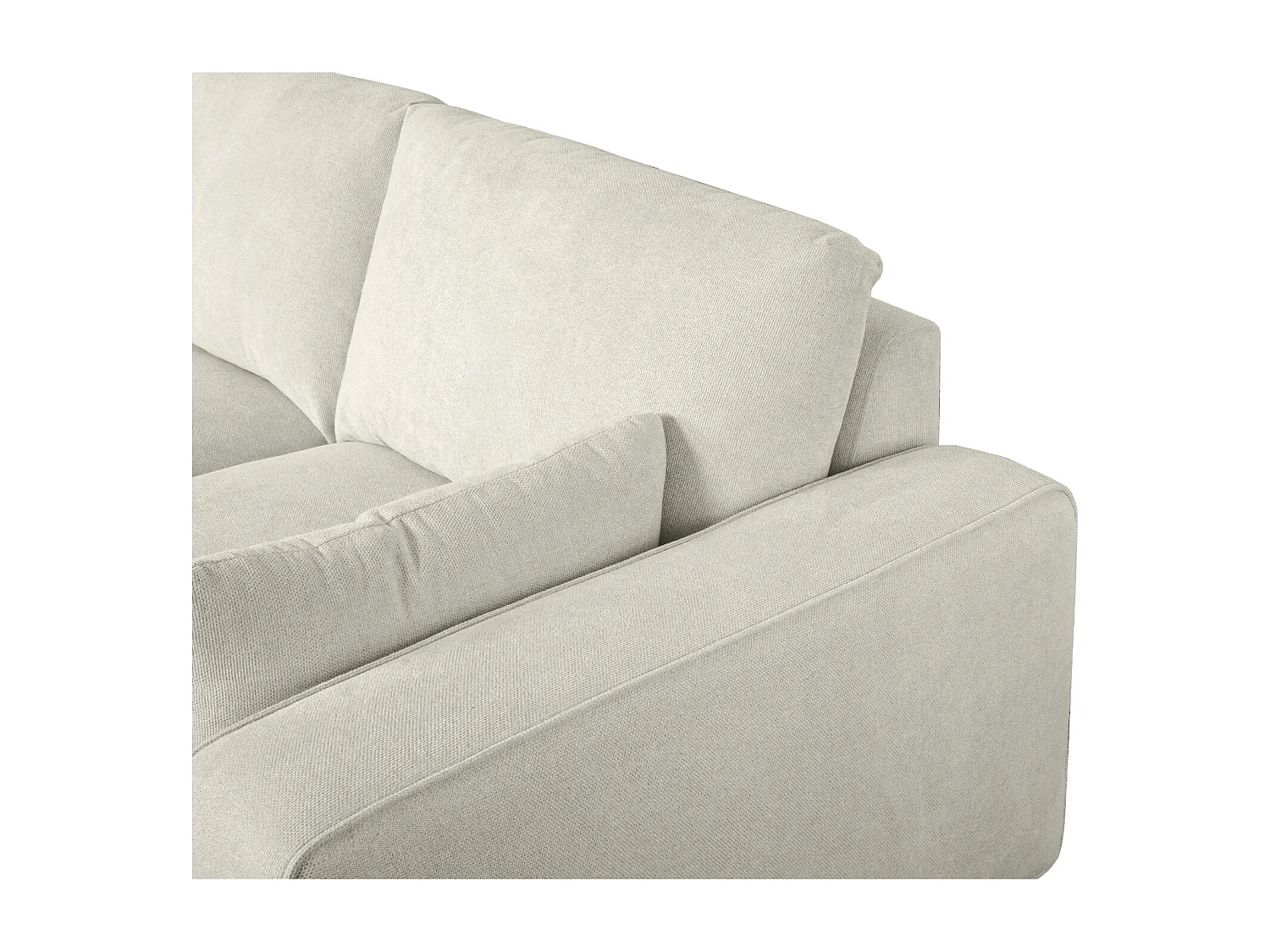 Canapé d'angle gauche California - 3 places - Tissu - Sable