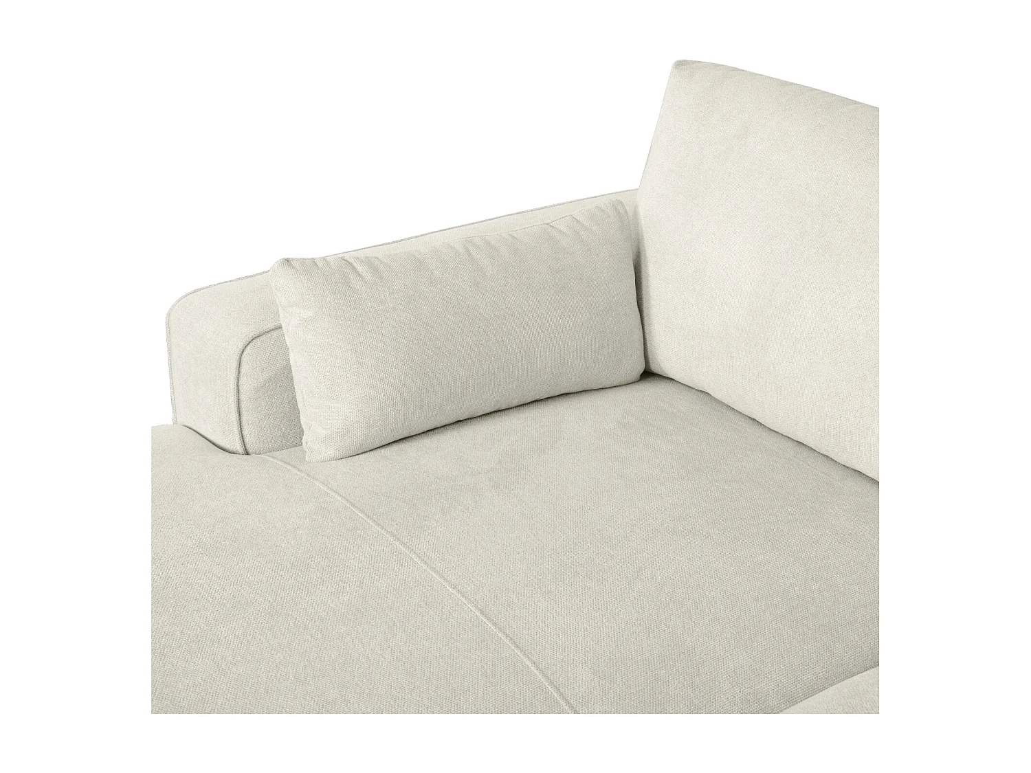 Canapé d'angle gauche California - 3 places - Tissu - Sable