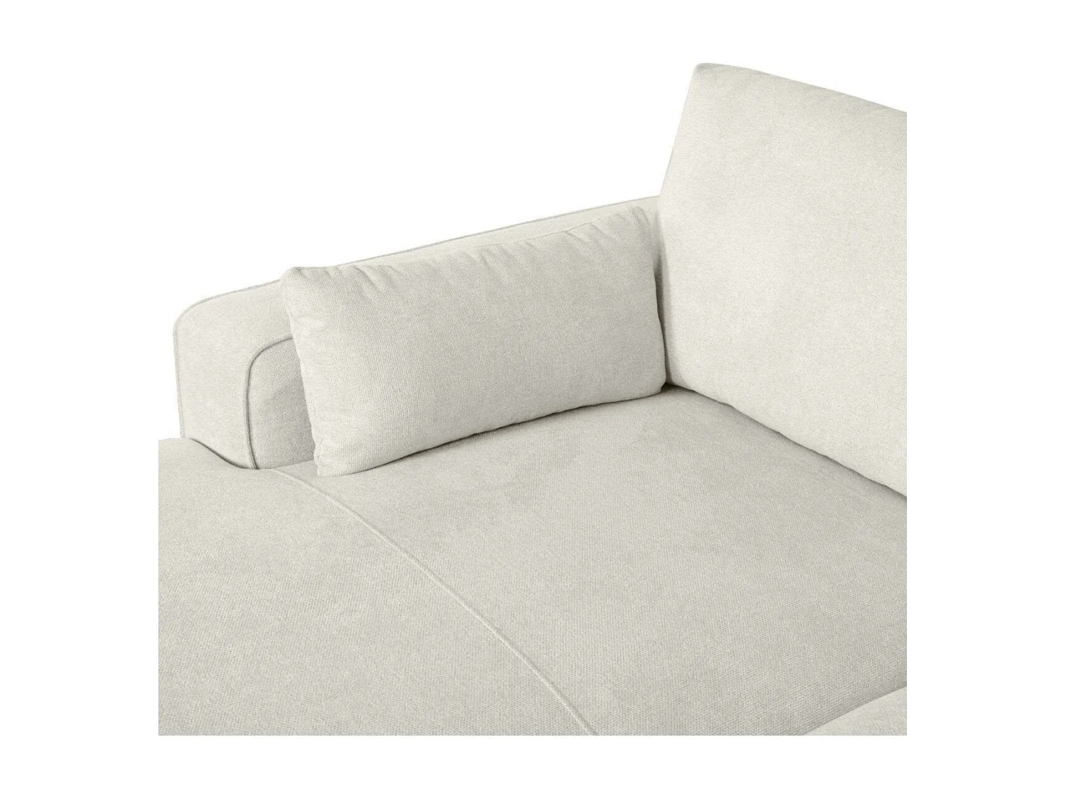 Canapé d'angle gauche California - 3 places - Tissu - Sable