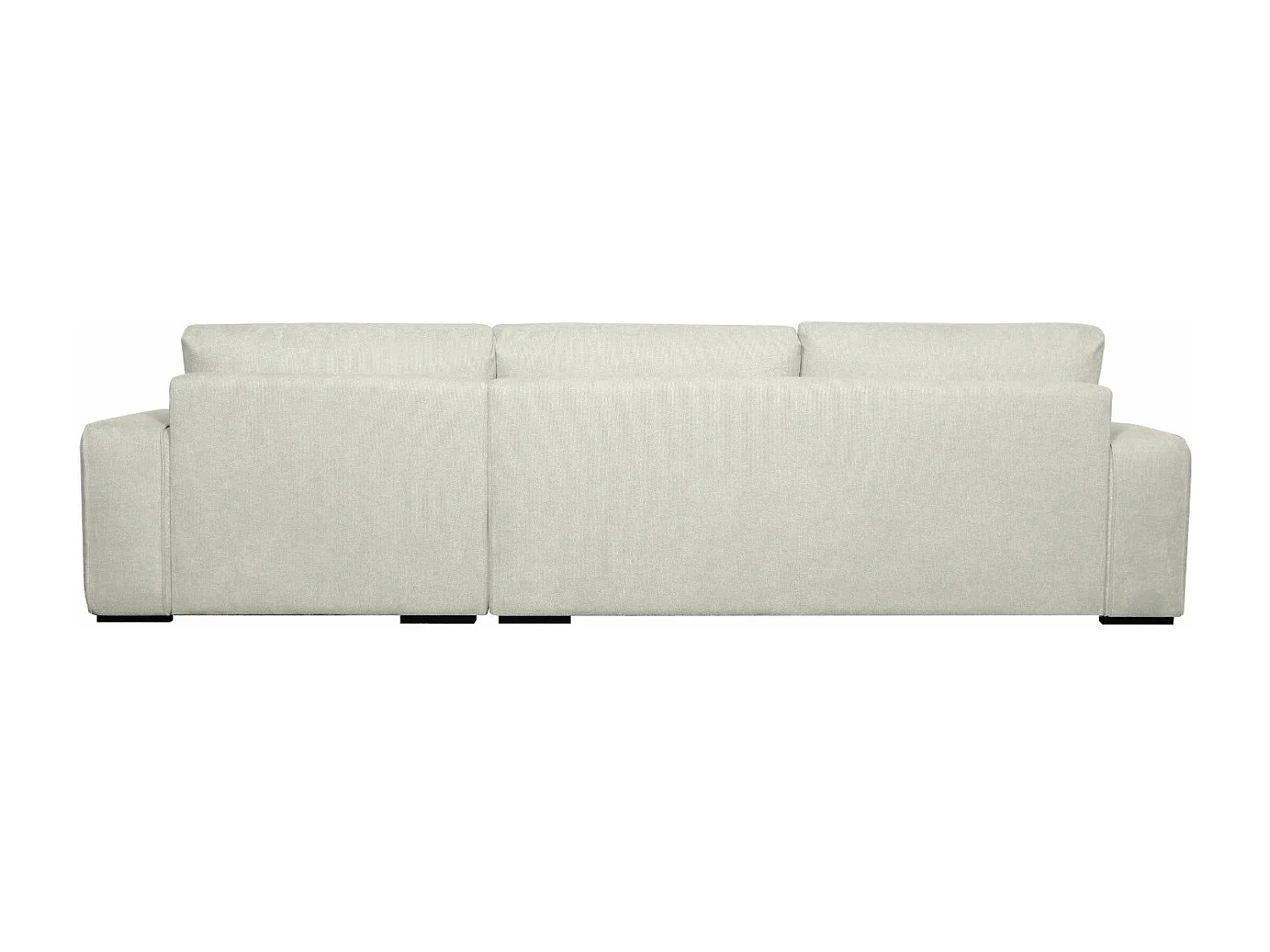 Canapé d'angle droite California - 3 places - Tissu - Beige