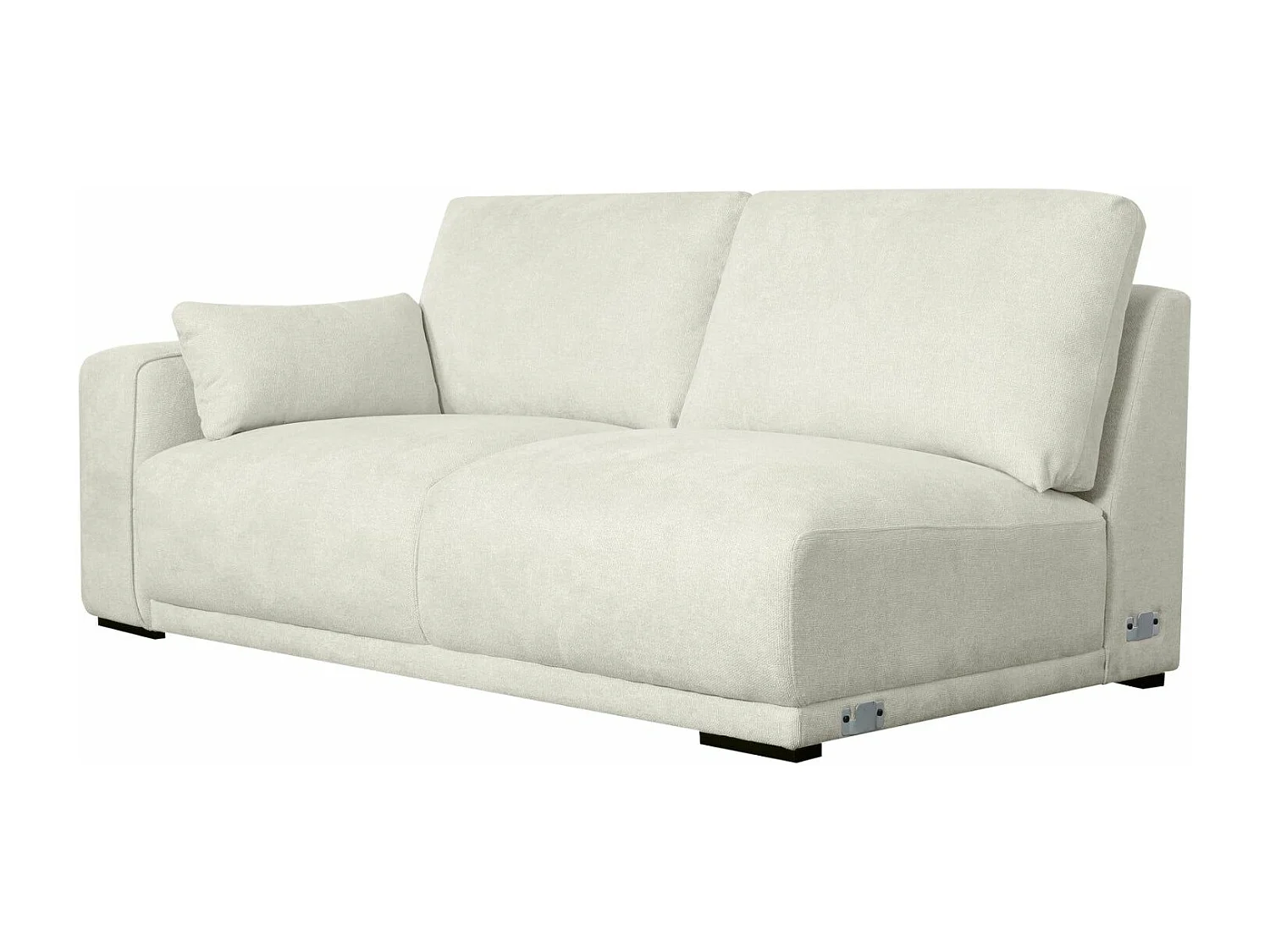 Canapé d'angle droite California - 3 places - Tissu - Beige