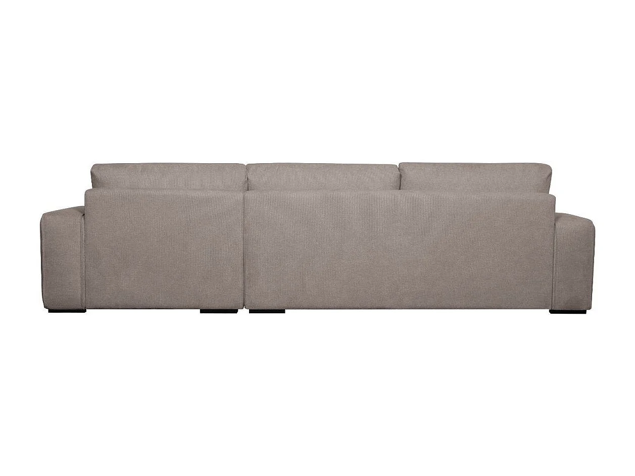Canapé d'angle droite California - 3 places - Tissu - Beige