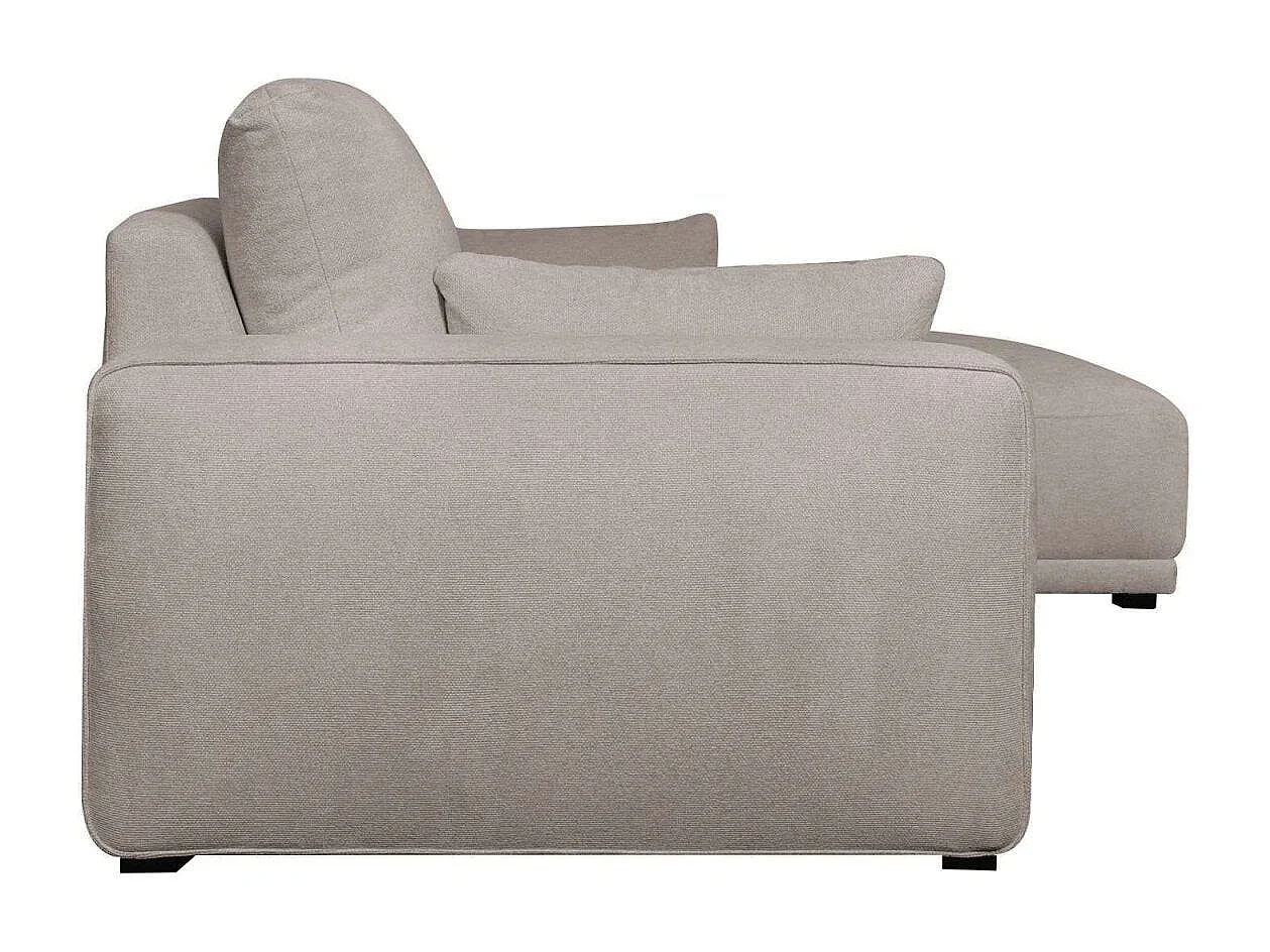 Canapé d'angle droite California - 3 places - Tissu - Beige