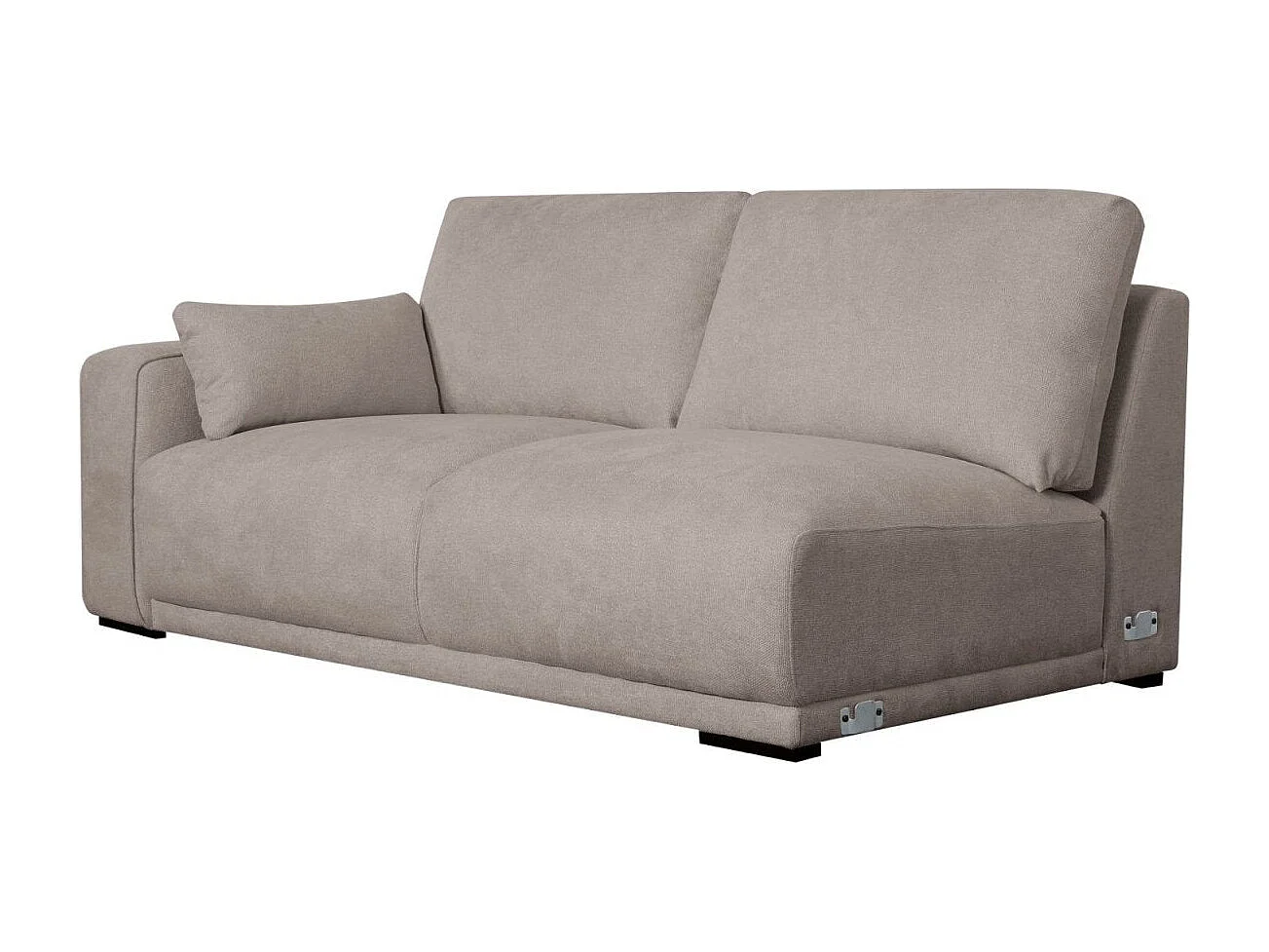 Canapé d'angle droite California - 3 places - Tissu - Beige