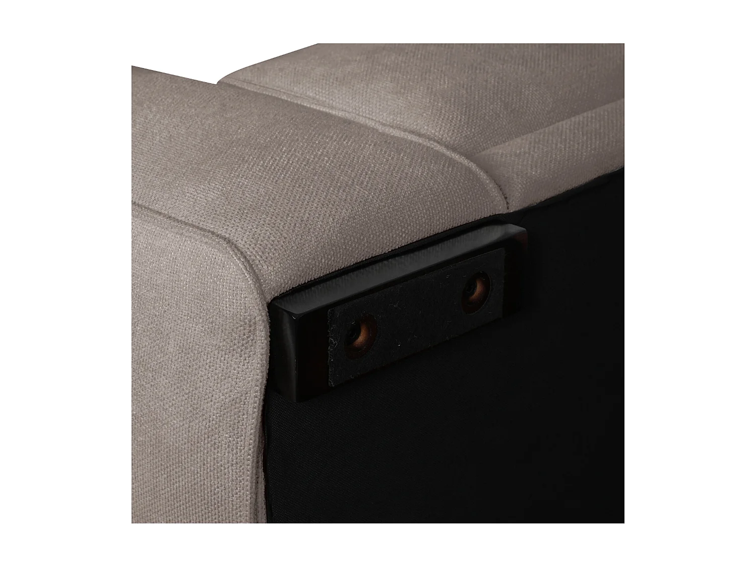 Hoekbank met hoek rechts 3 zitplaatsen California van stof - beige