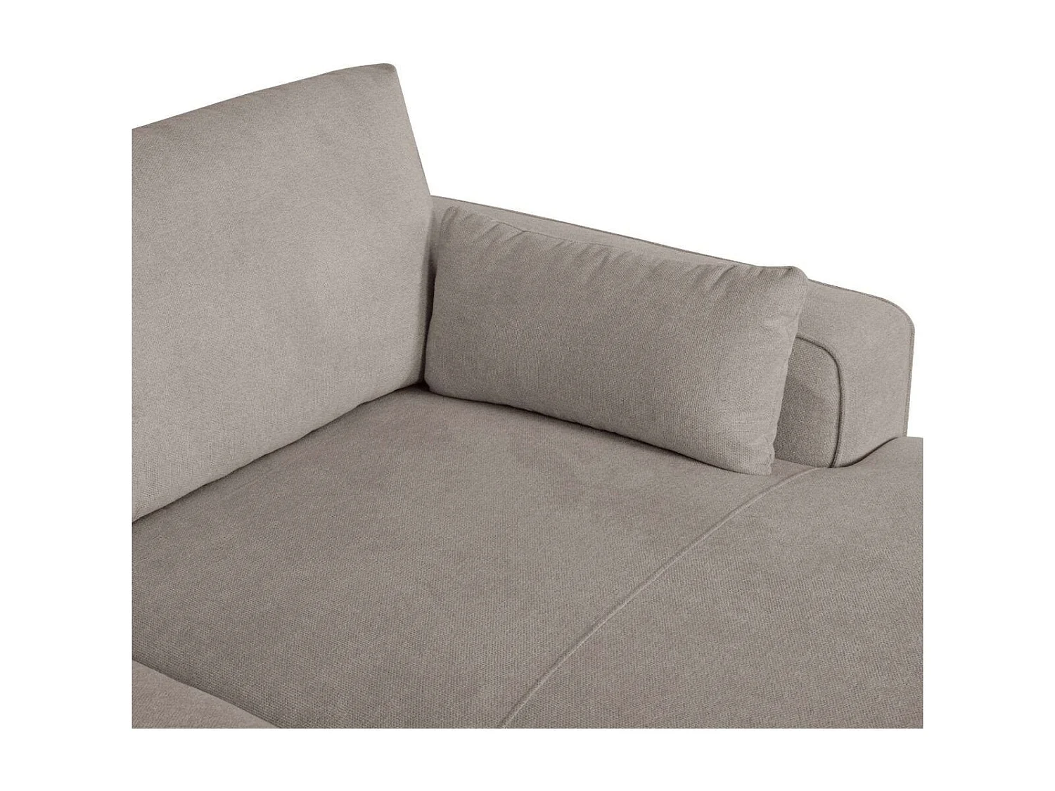 Hoekbank met hoek rechts 3 zitplaatsen California van stof - beige