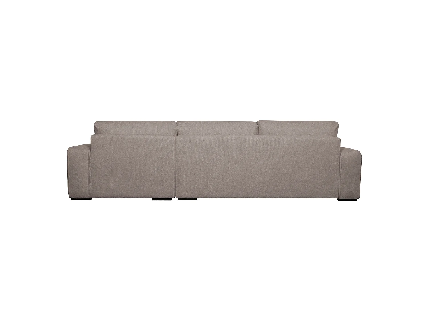 Canapé d'angle droite California - 3 places - Tissu - Beige