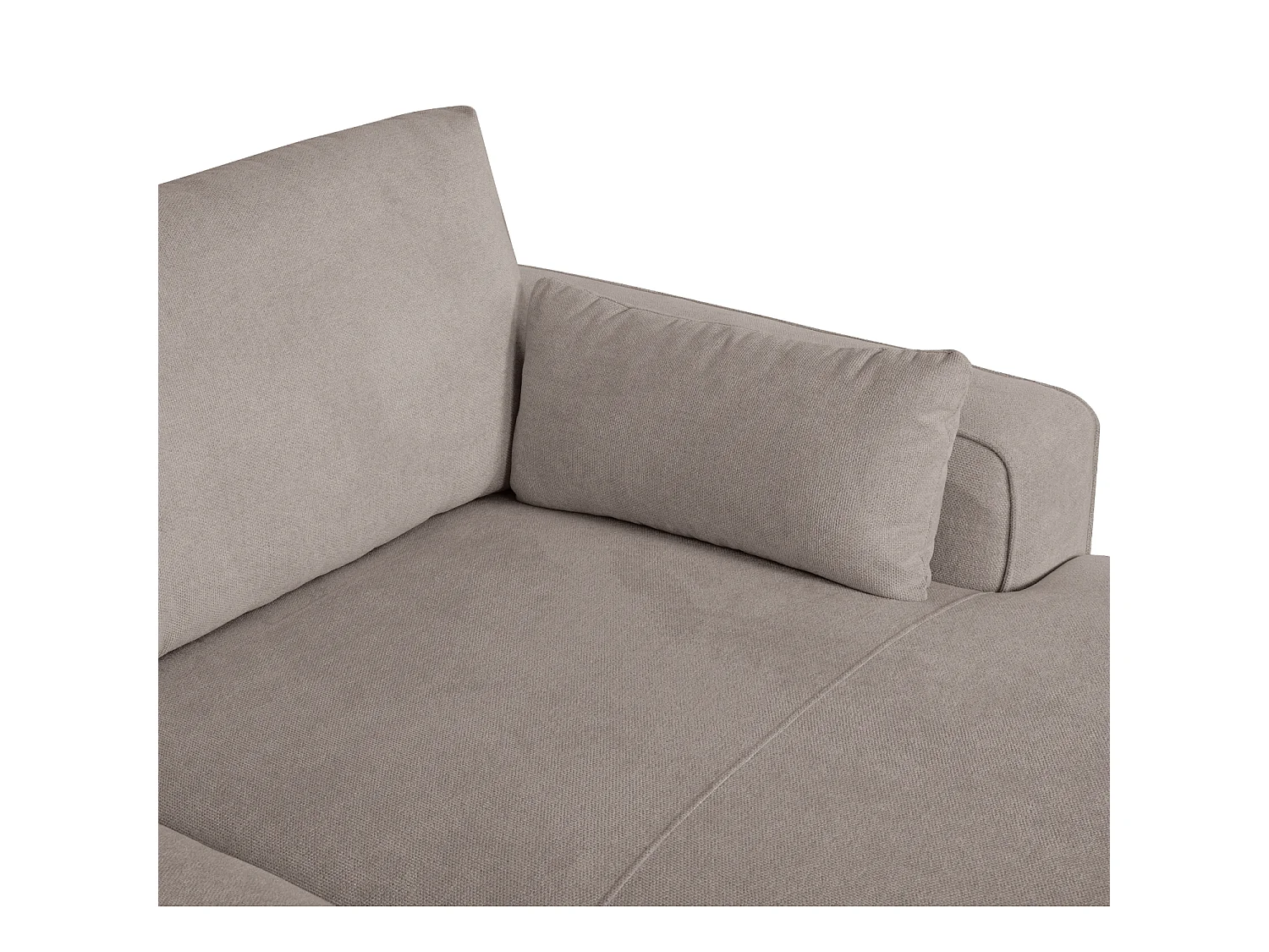 Canapé d'angle droite California - 3 places - Tissu - Beige