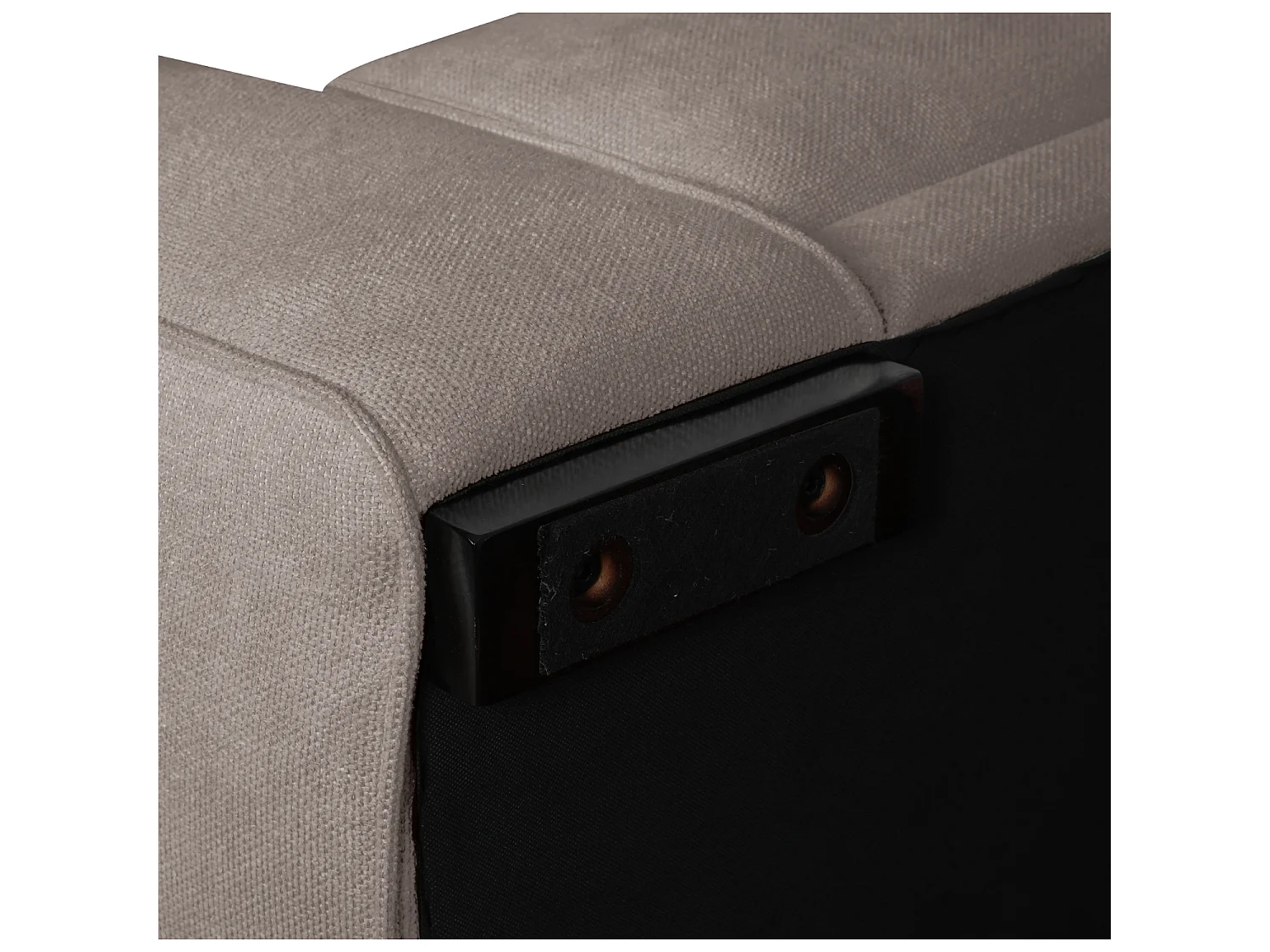 Canapé d'angle droite California - 3 places - Tissu - Beige