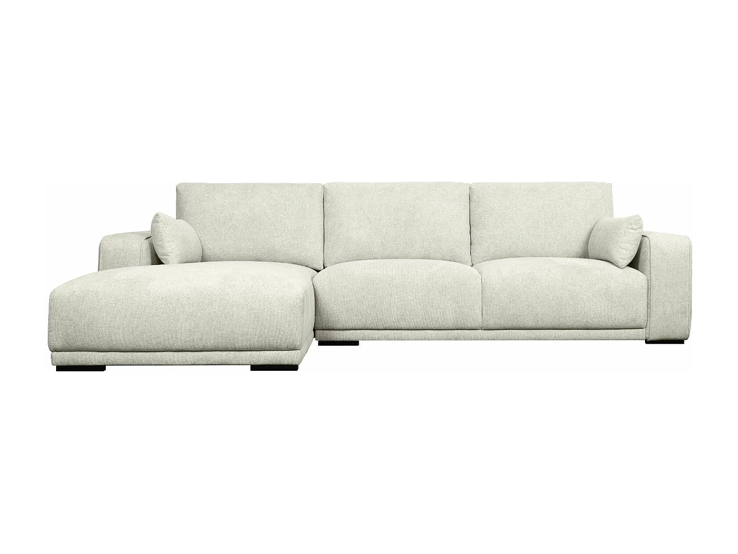 Ecksofa Links California - 3-Sitzer - Stoff - Beige