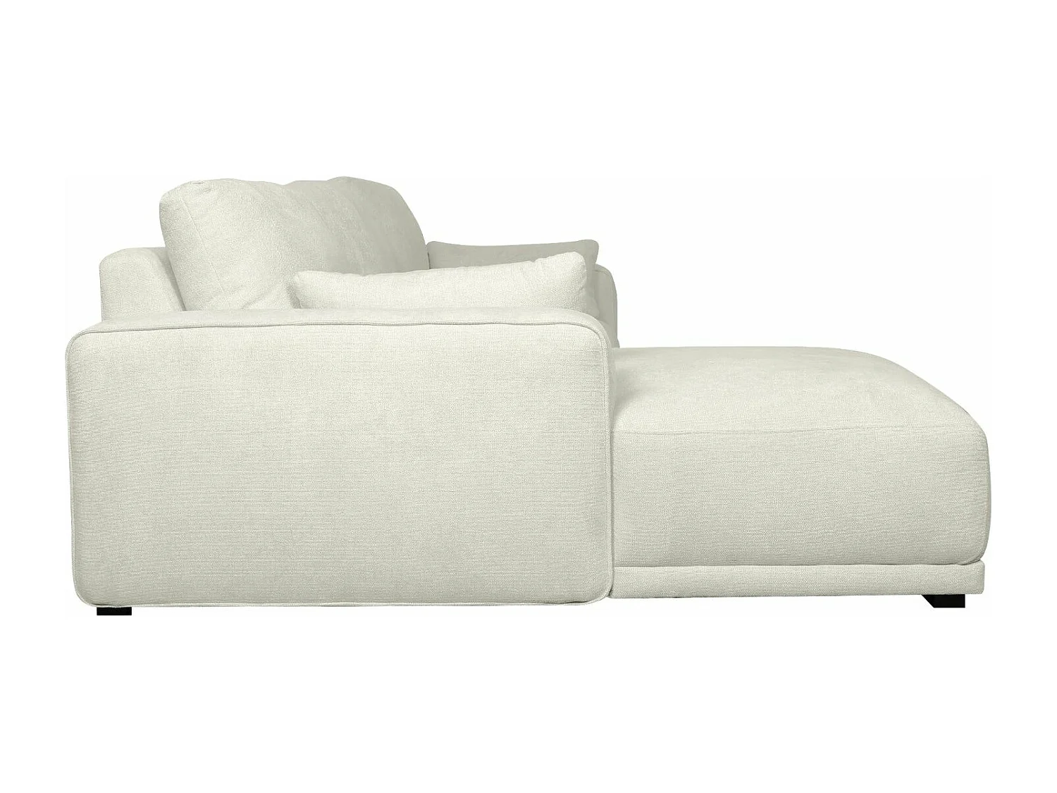 Ecksofa Links California - 3-Sitzer - Stoff - Beige