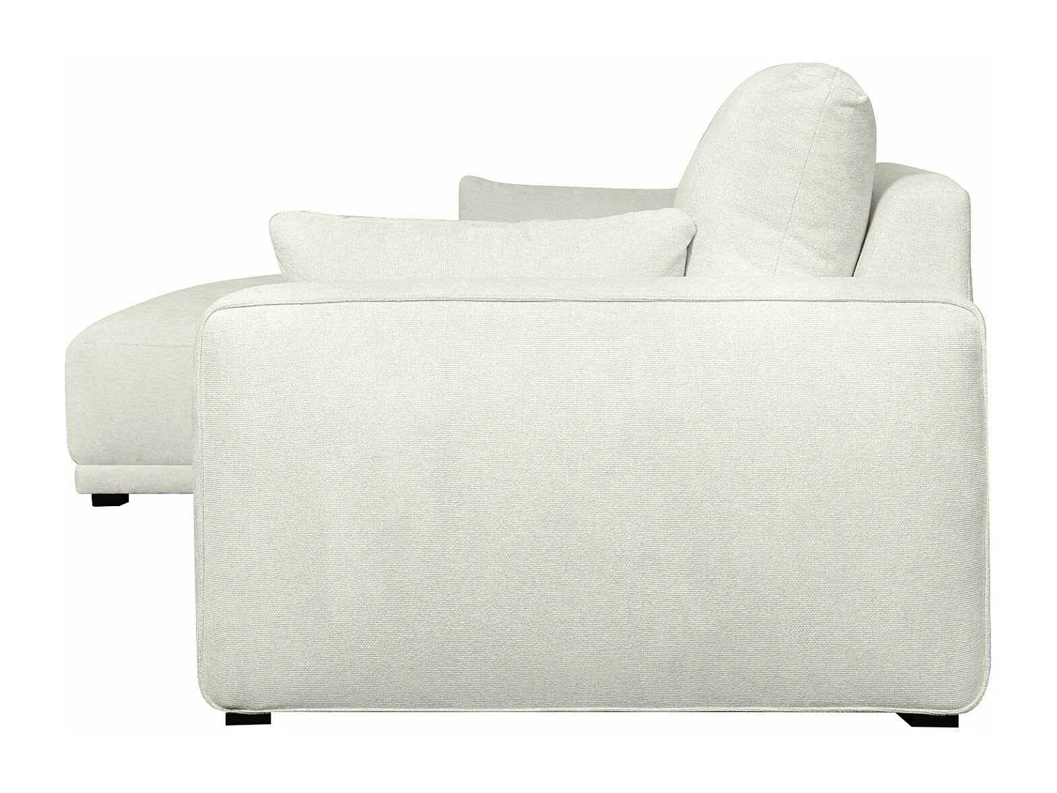 Ecksofa Links California - 3-Sitzer - Stoff - Beige