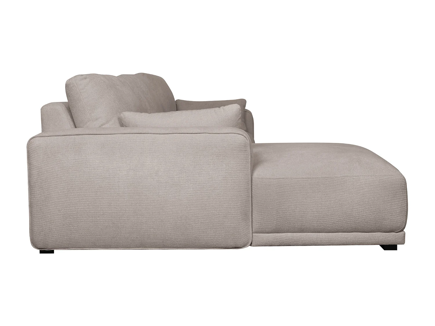 Canapé d'angle gauche California - 3 places - Tissu - Beige