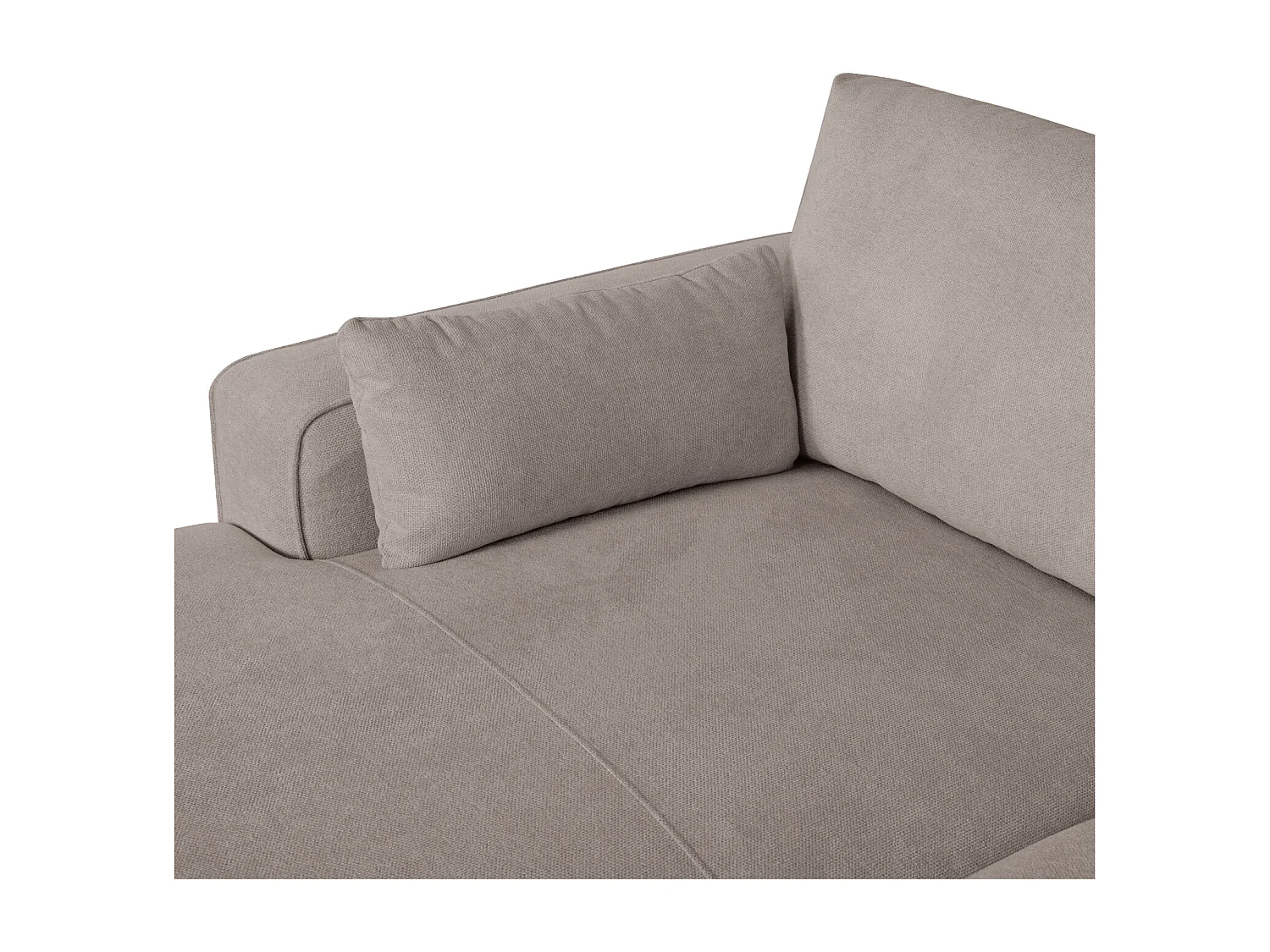 Canapé d'angle gauche California - 3 places - Tissu - Beige