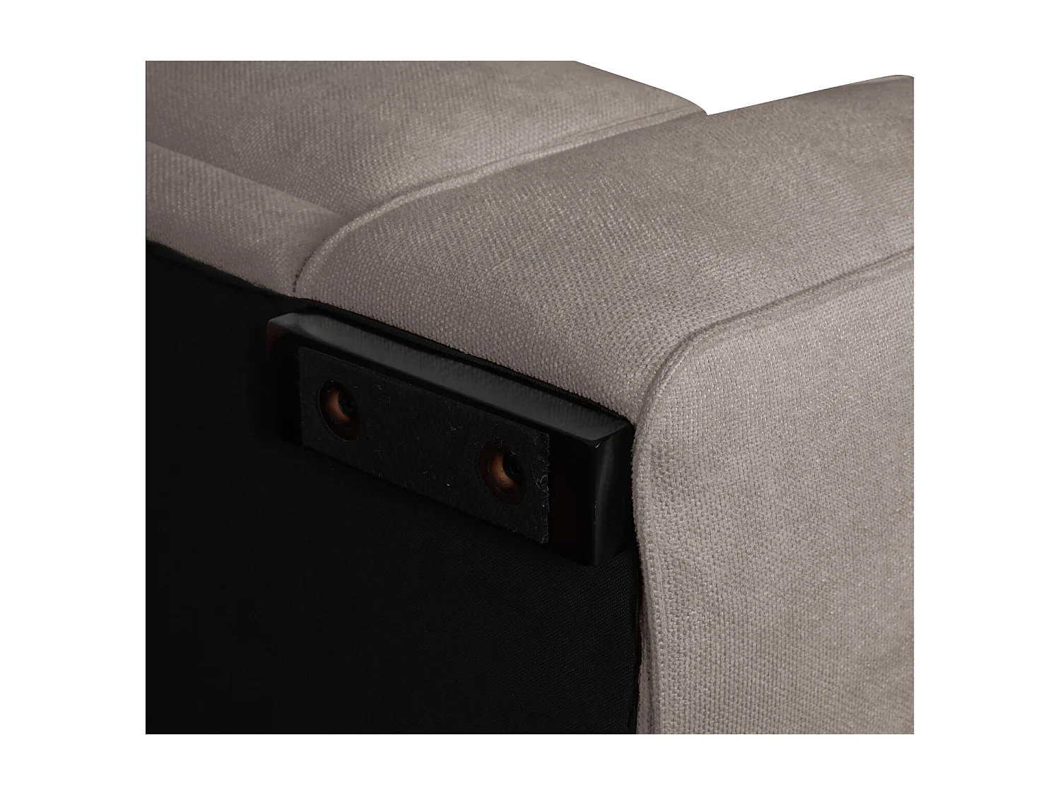 Canapé d'angle gauche California - 3 places - Tissu - Beige