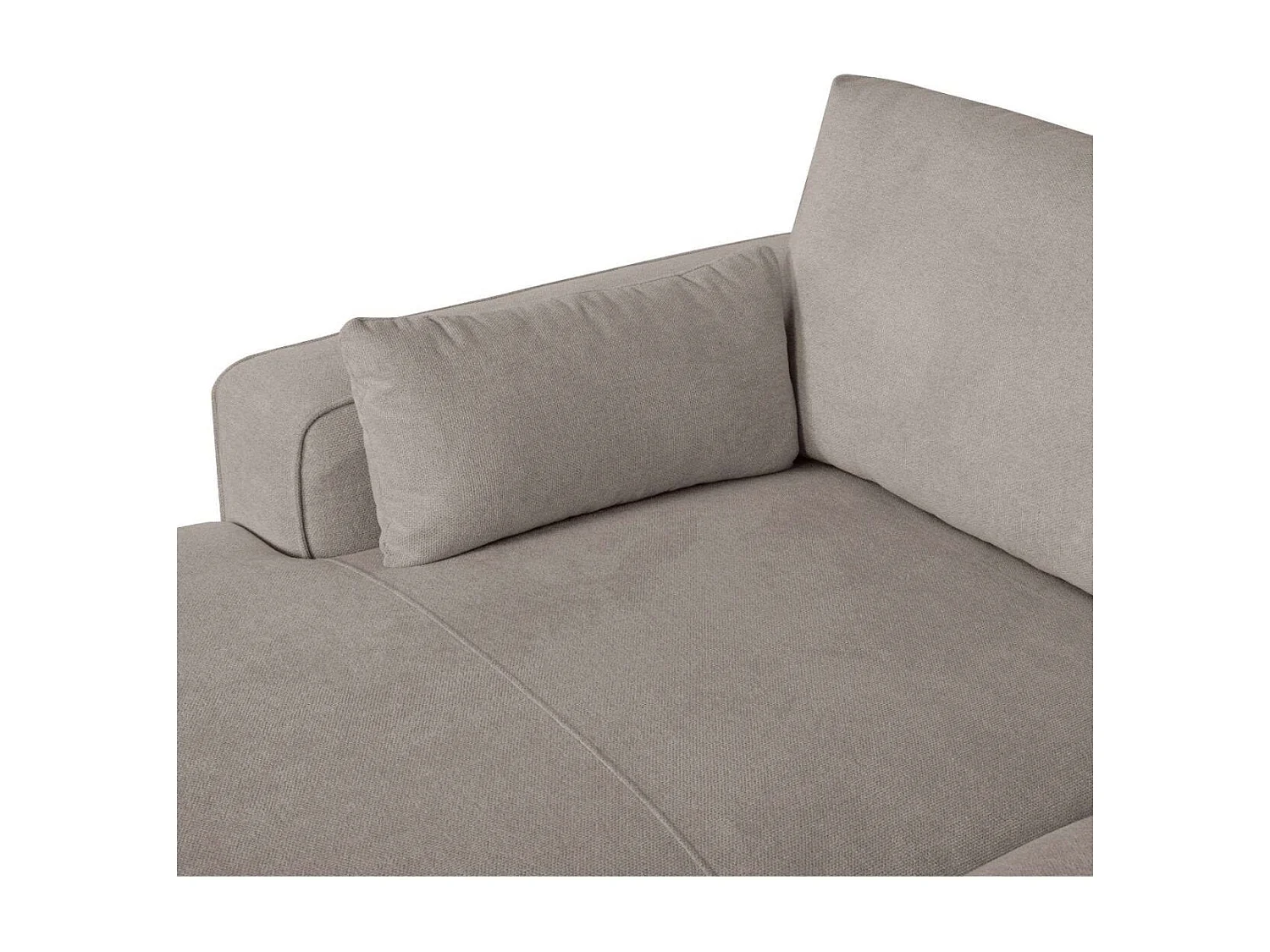 Canapé d'angle gauche California - 3 places - Tissu - Beige