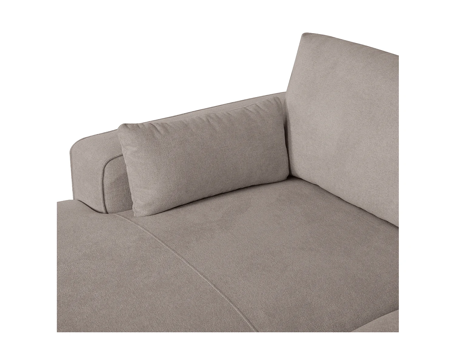 Canapé d'angle gauche California - 3 places - Tissu - Beige
