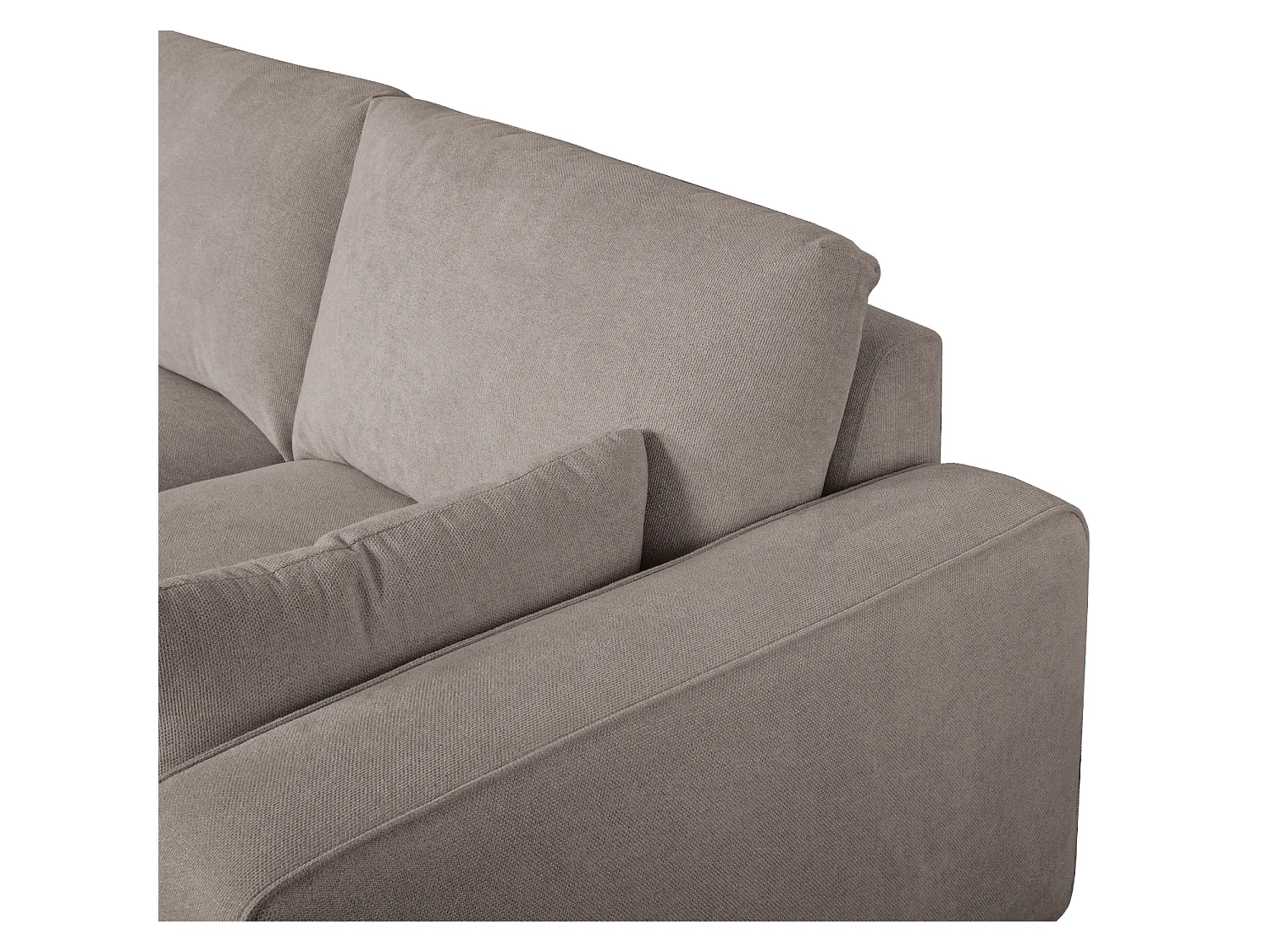 Canapé d'angle gauche California - 3 places - Tissu - Beige