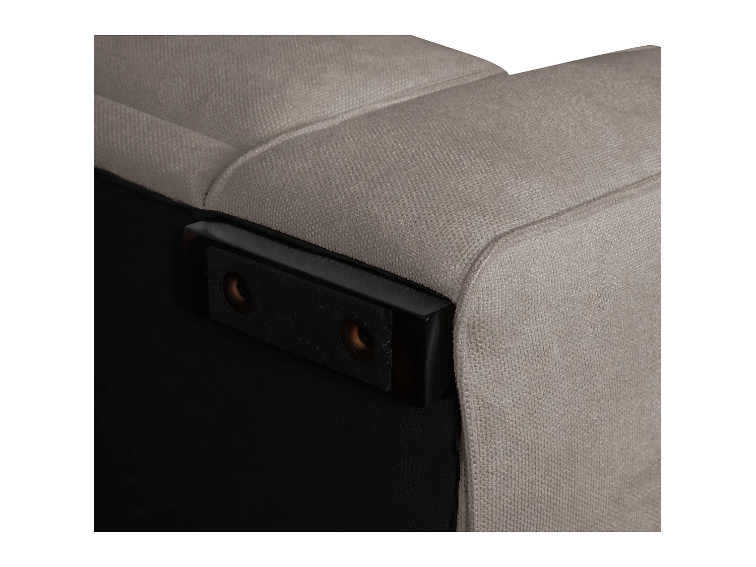 Canapé d'angle gauche California - 3 places - Tissu - Beige
