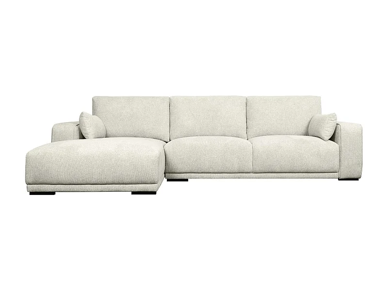 Canapé d'angle gauche California - 3 places - Tissu - Beige