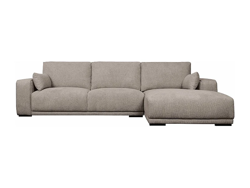 Ecksofa Rechts California - 3-Sitzer - Stoff - Sand