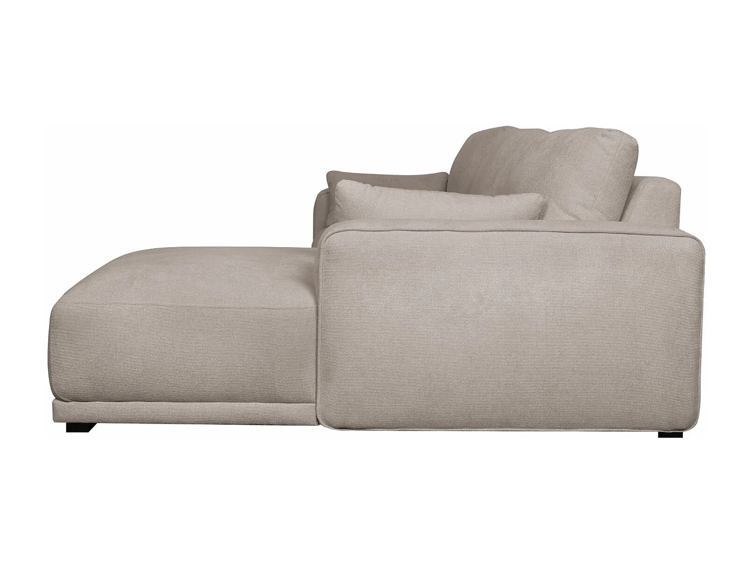 Ecksofa Rechts California - 3-Sitzer - Stoff - Sand