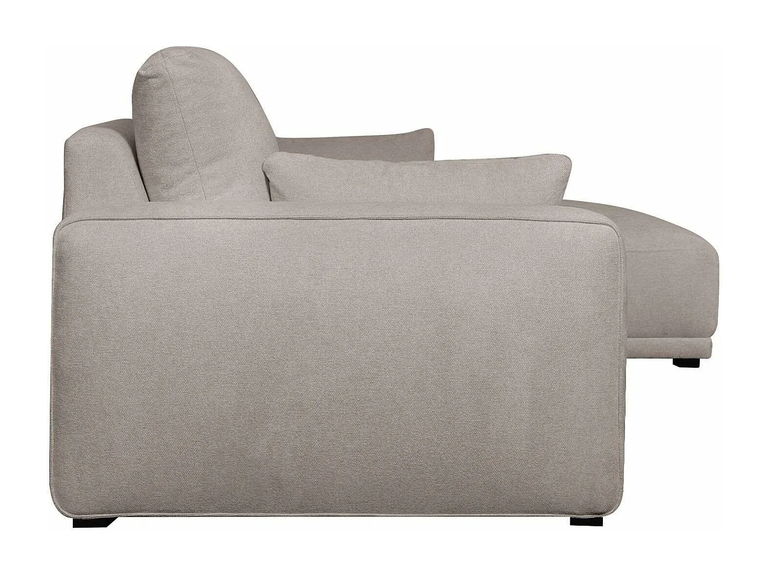 Ecksofa Rechts California - 3-Sitzer - Stoff - Sand