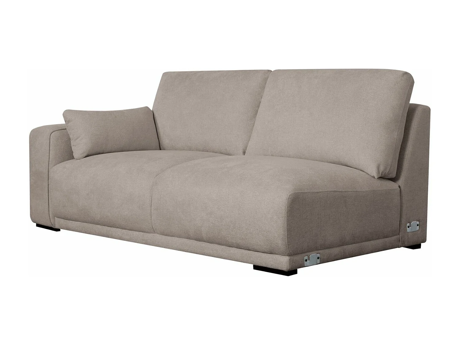 Ecksofa Rechts California - 3-Sitzer - Stoff - Sand