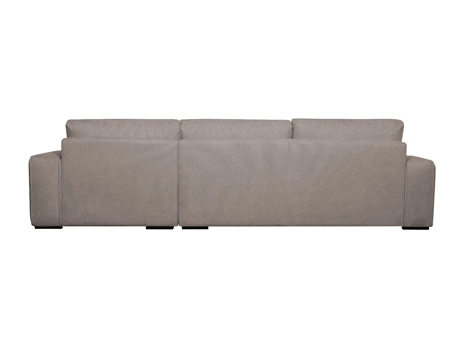 Canapé d'angle droite California - 3 places - Tissu - Sable