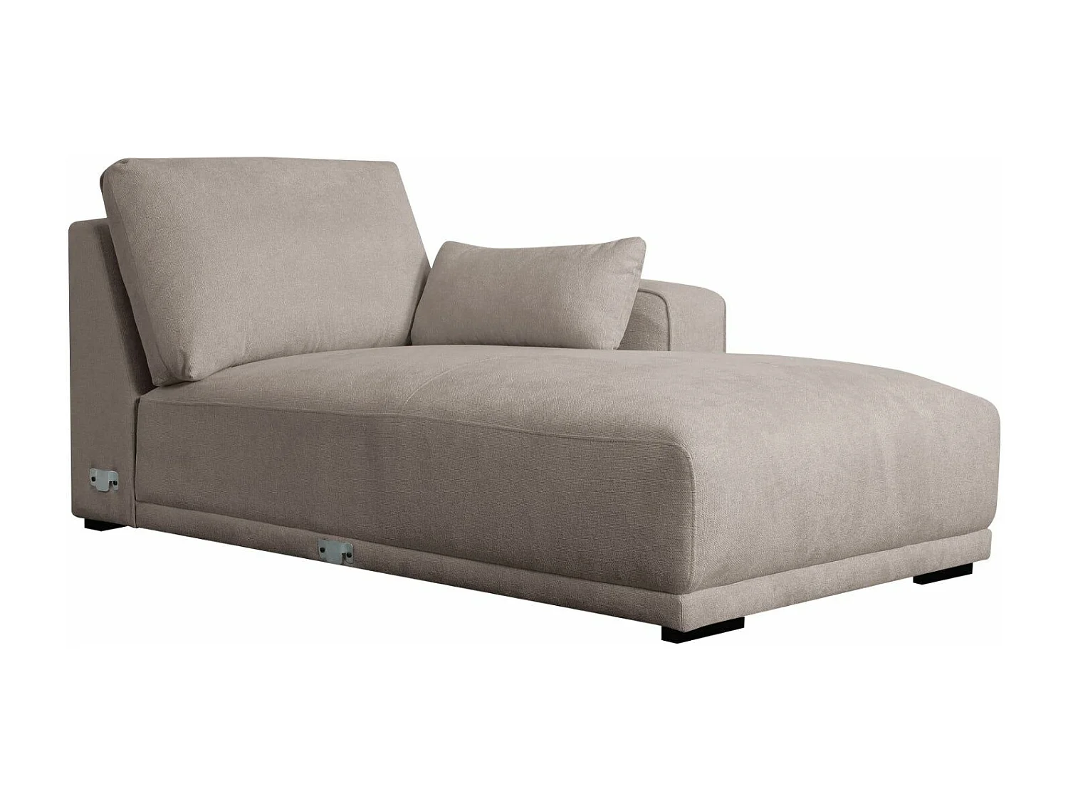 Canapé d'angle droite California - 3 places - Tissu - Sable