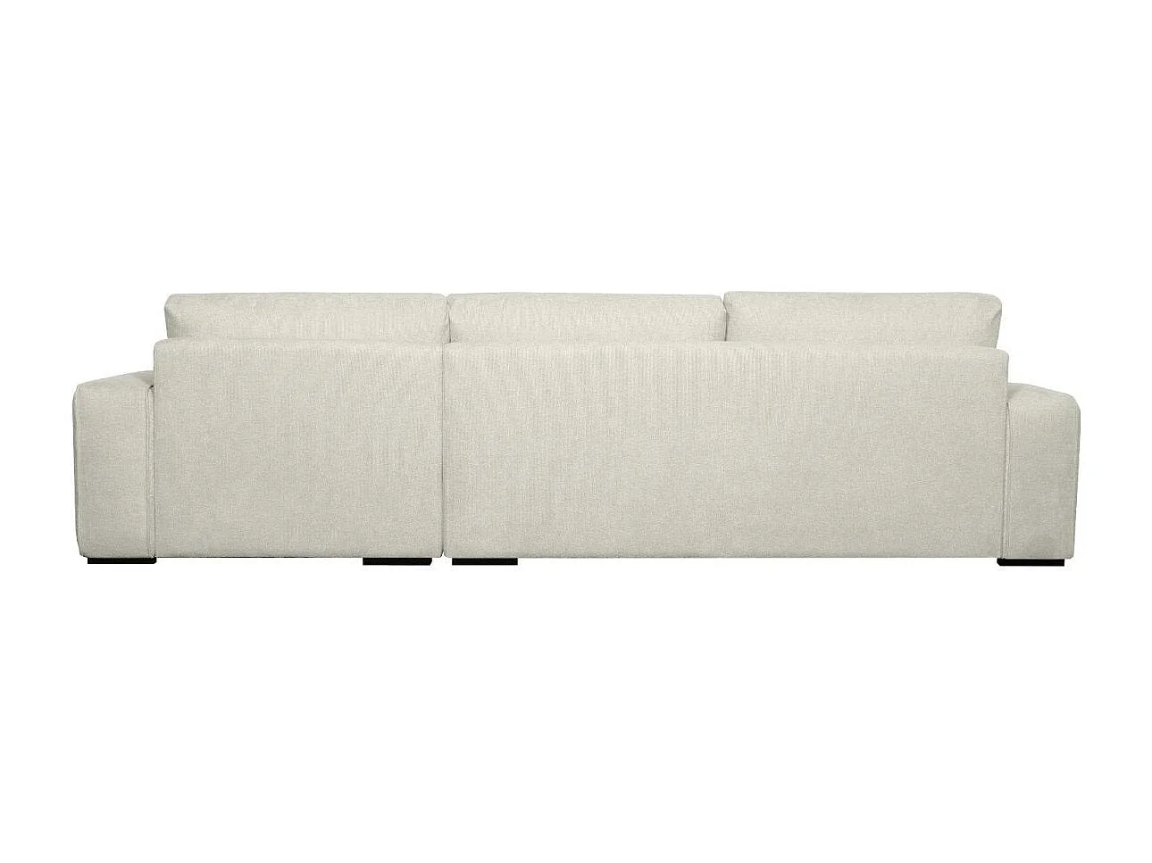 Canapé d'angle droite California - 3 places - Tissu - Sable