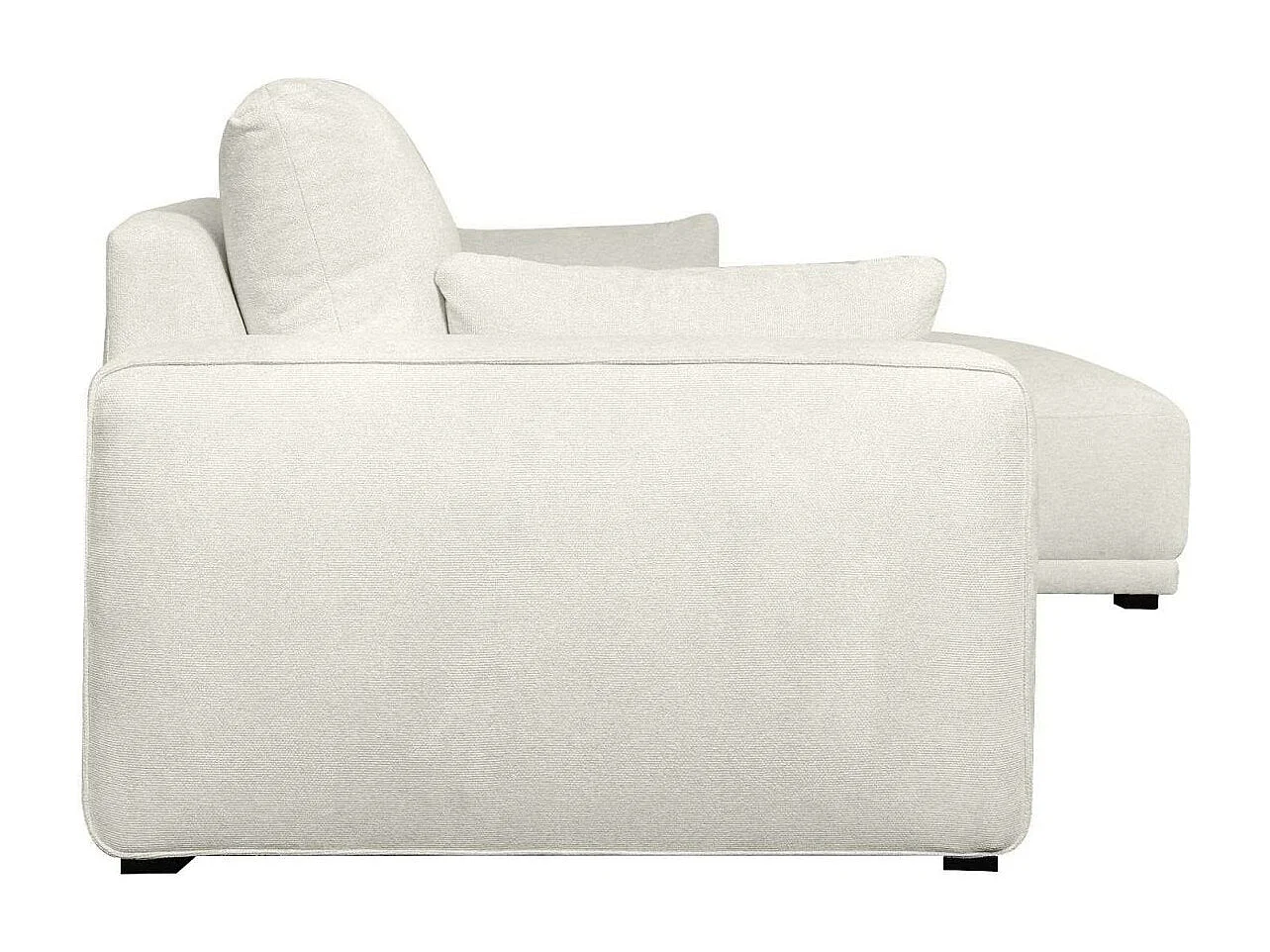 Canapé d'angle droite California - 3 places - Tissu - Sable