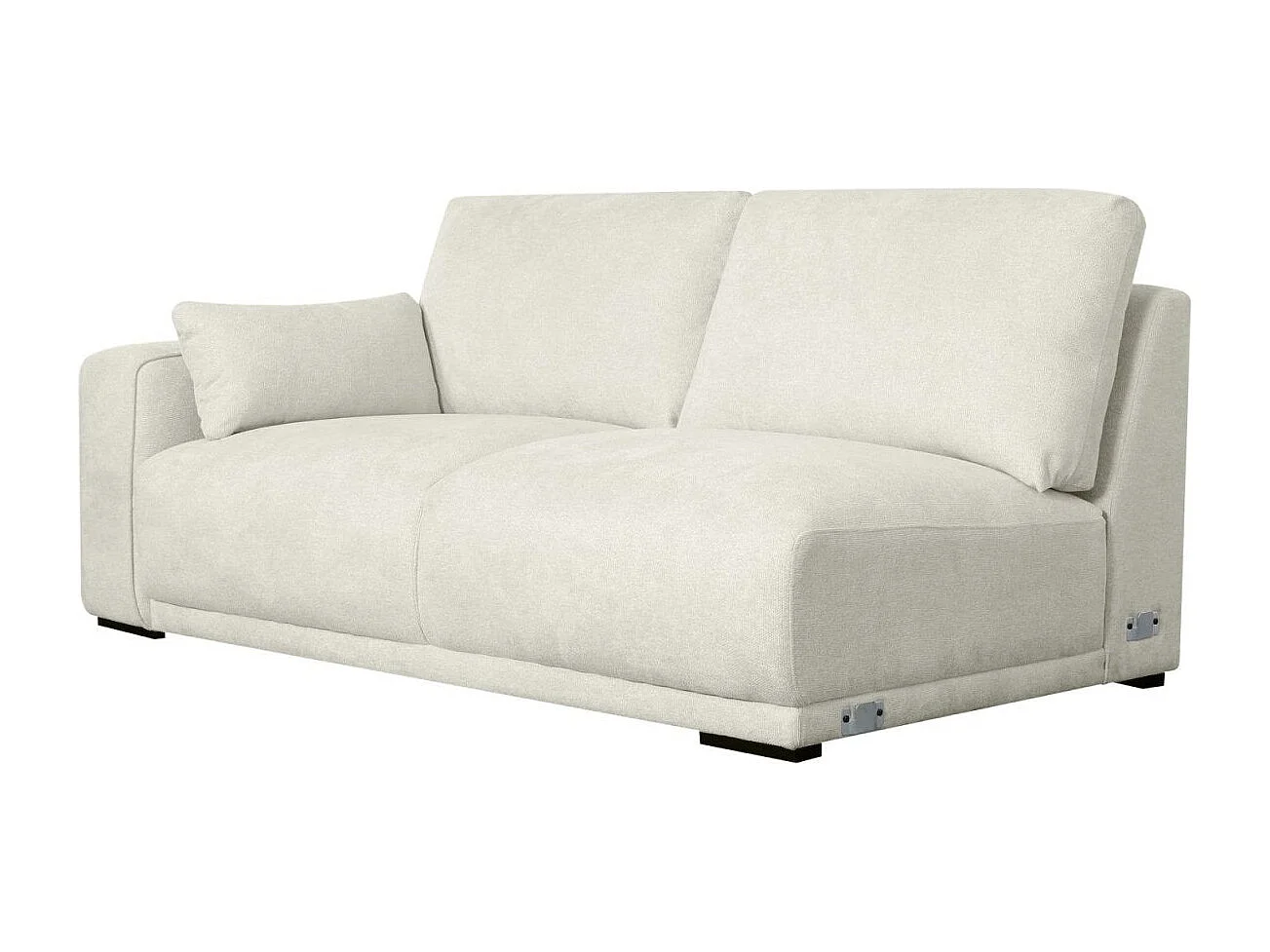 Canapé d'angle droite California - 3 places - Tissu - Sable