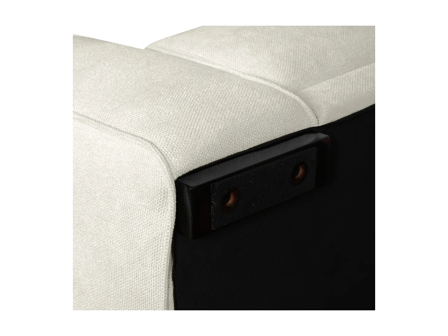 Ecksofa Right 3-Sitzer California - Stoff Chenille - Cremeweiß