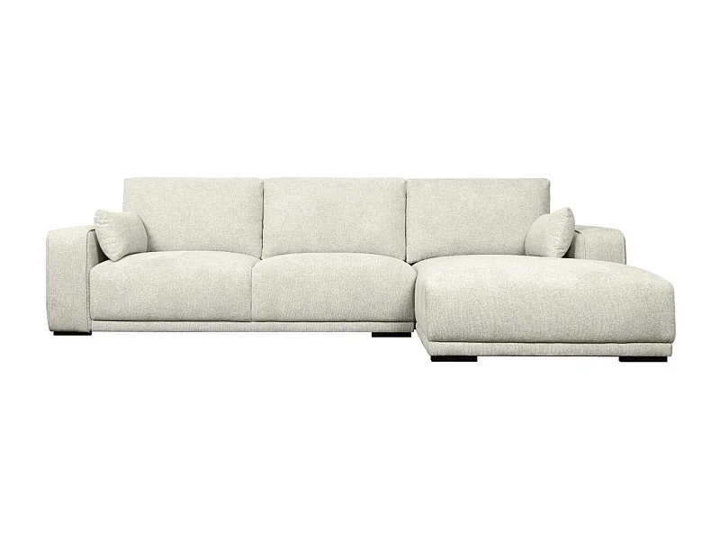 Canapé d'angle droite California - 3 places - Tissu - Sable
